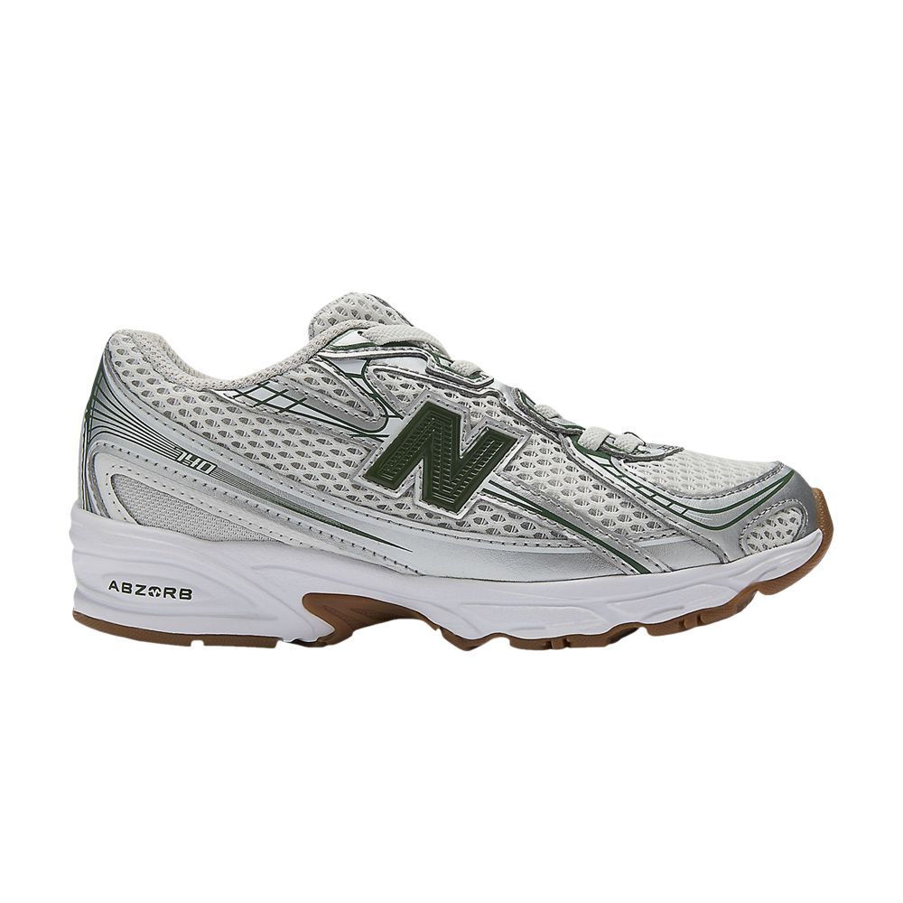 Pre-owned New Balance 740 Bungee Lace Little Kid 'silver Metallic Dark Alpine Green' | Grey | Kid's Size 1 In Gray
