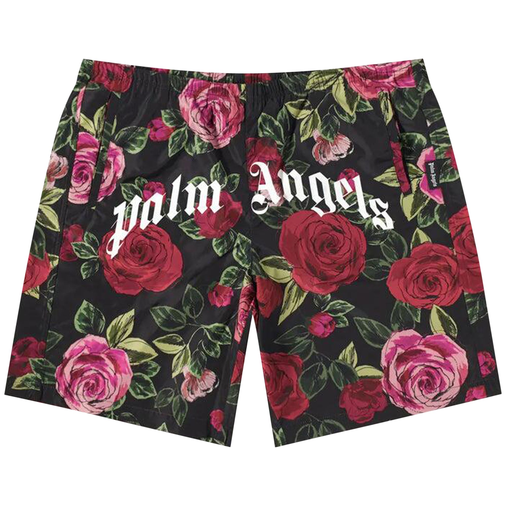 Pre-owned Palm Angels X End Allover Rose Swim Shorts 'red' | Men's Size S