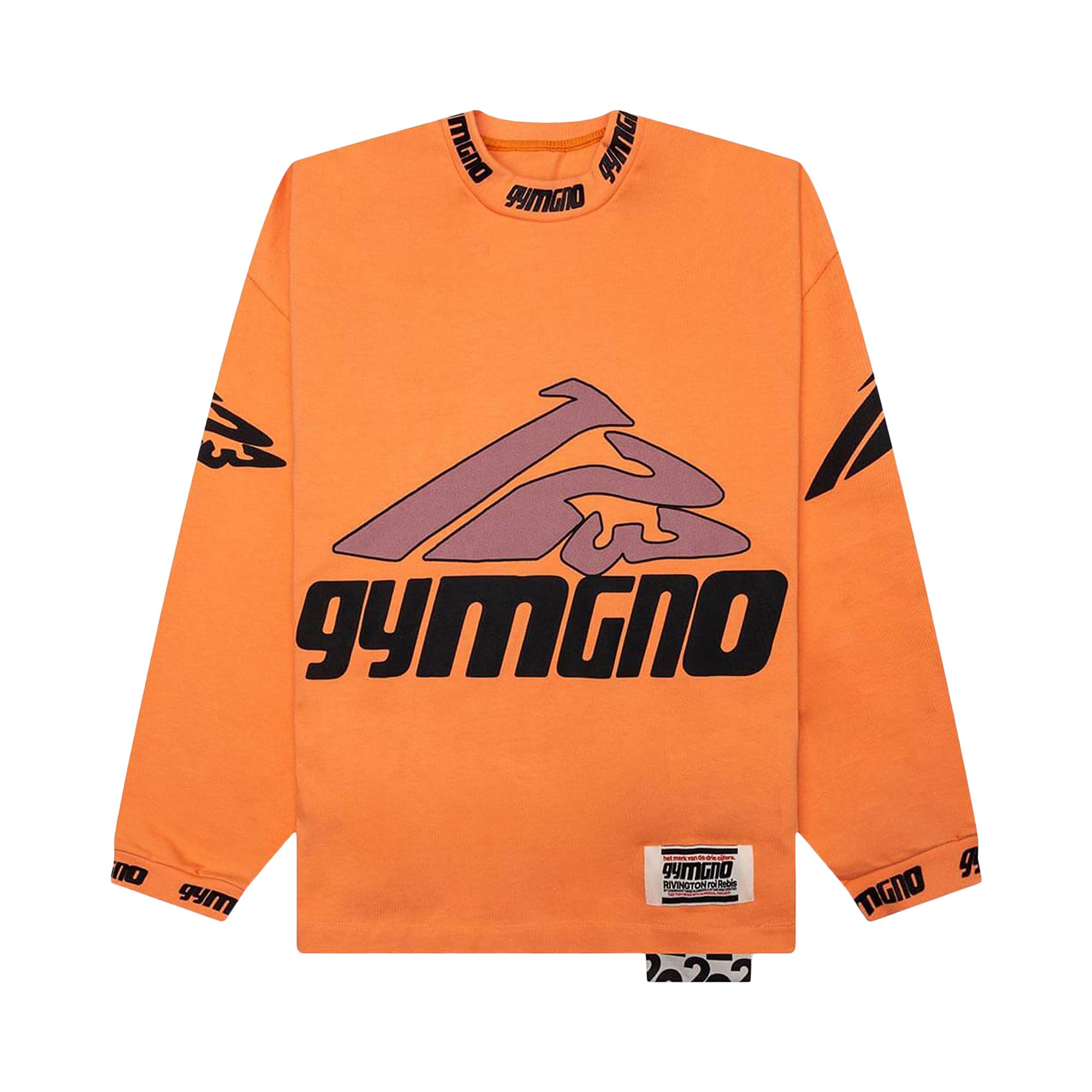 Pre-owned Rivington Roi Rebis Fasting For Faster Long-sleeve Tee 'orange' | Men's Size 2