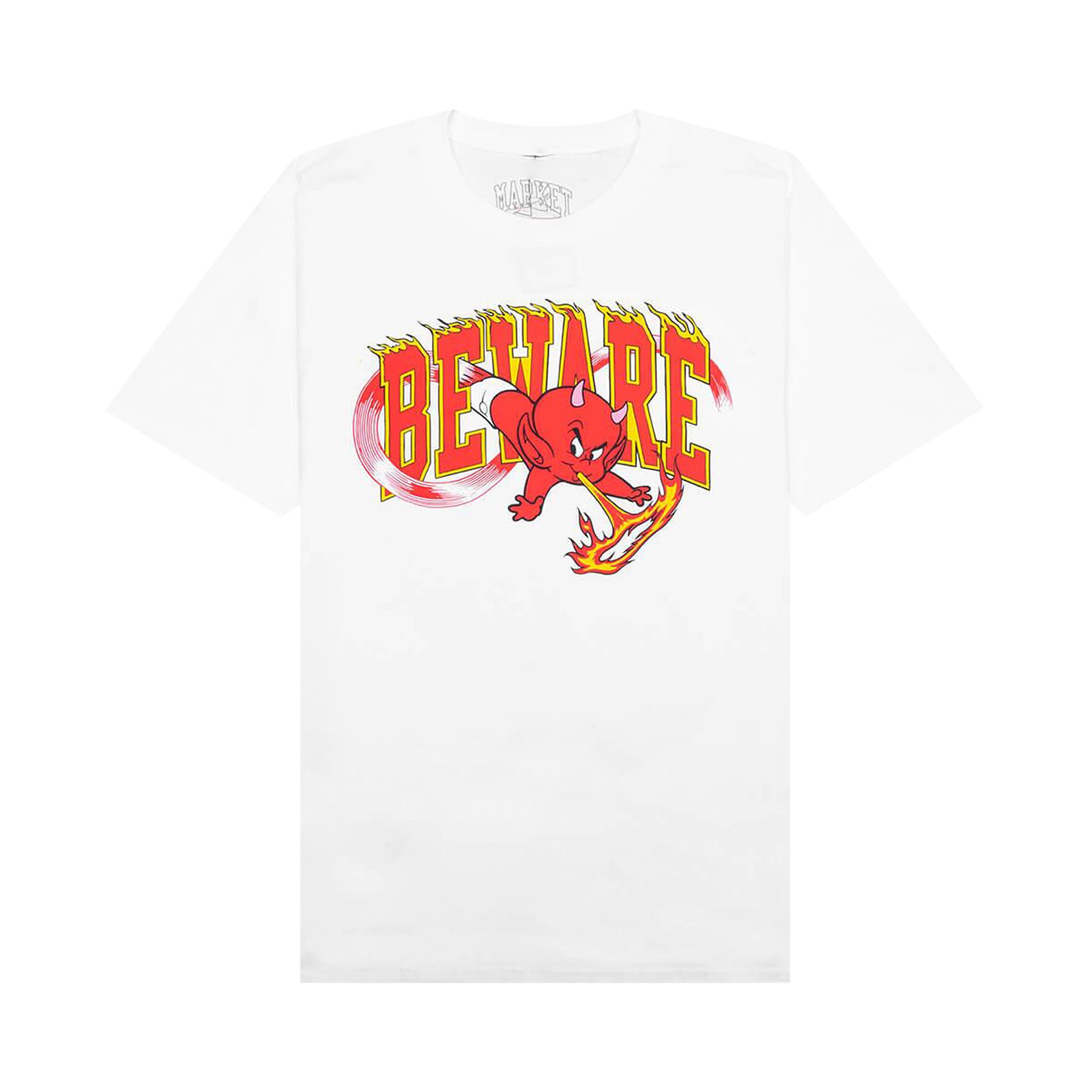 Pre-owned Market X Hot Stuff Beware Short-sleeve Tee 'white' | Men's Size M