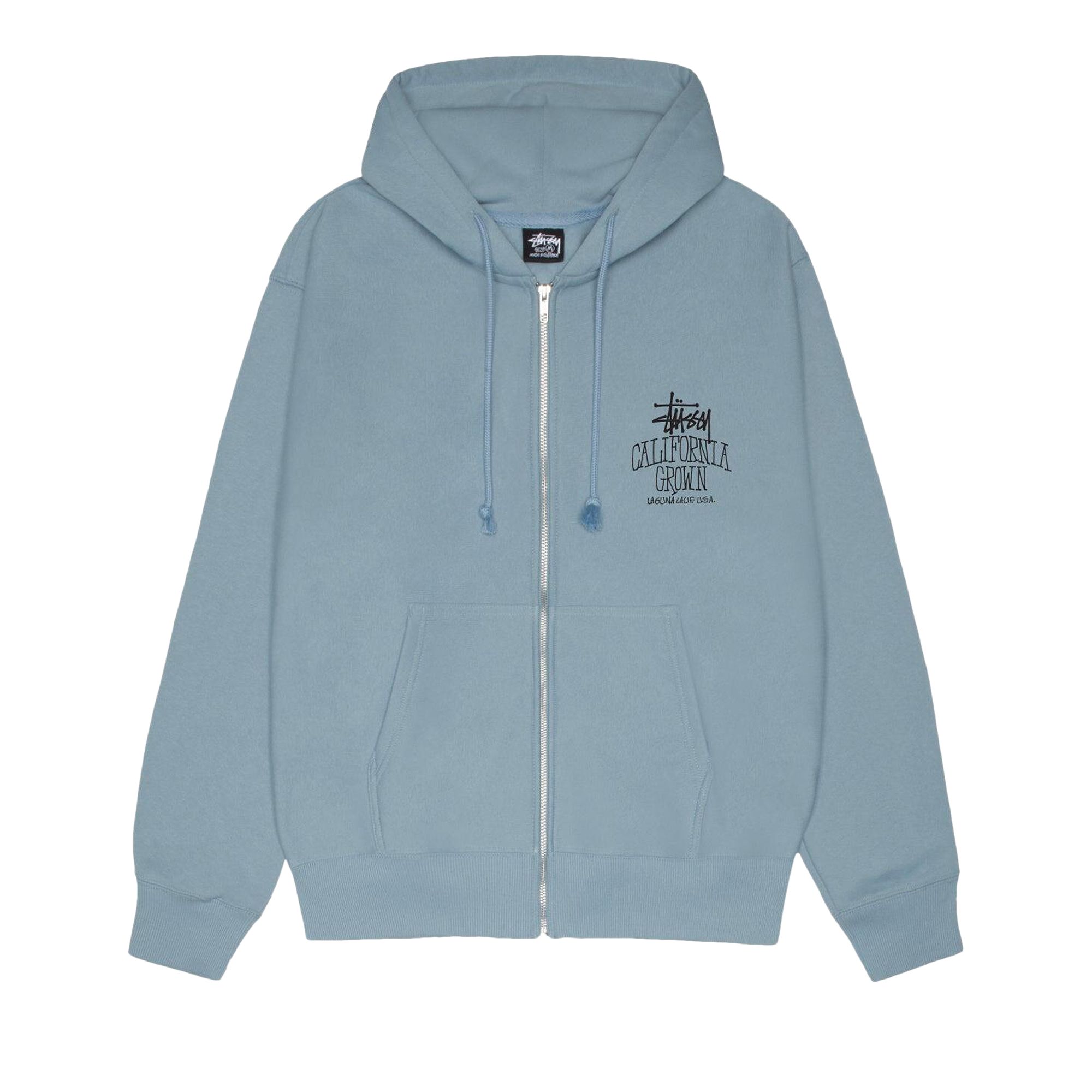 Pre-owned Stussy Cali Grown Zip Hoodie 'slate' | Blue | Men's Size Xl