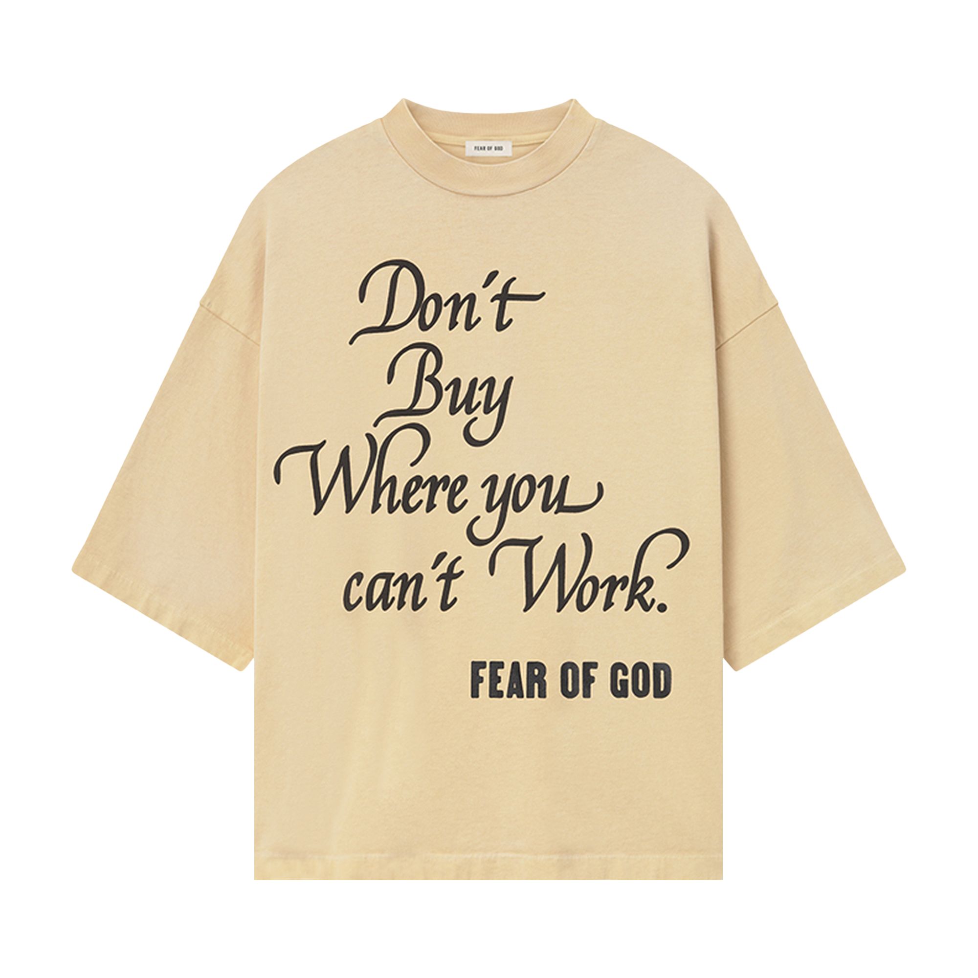 Pre-owned Fear Of God Freedom Now Tee 'dune' | Brown | Men's Size S