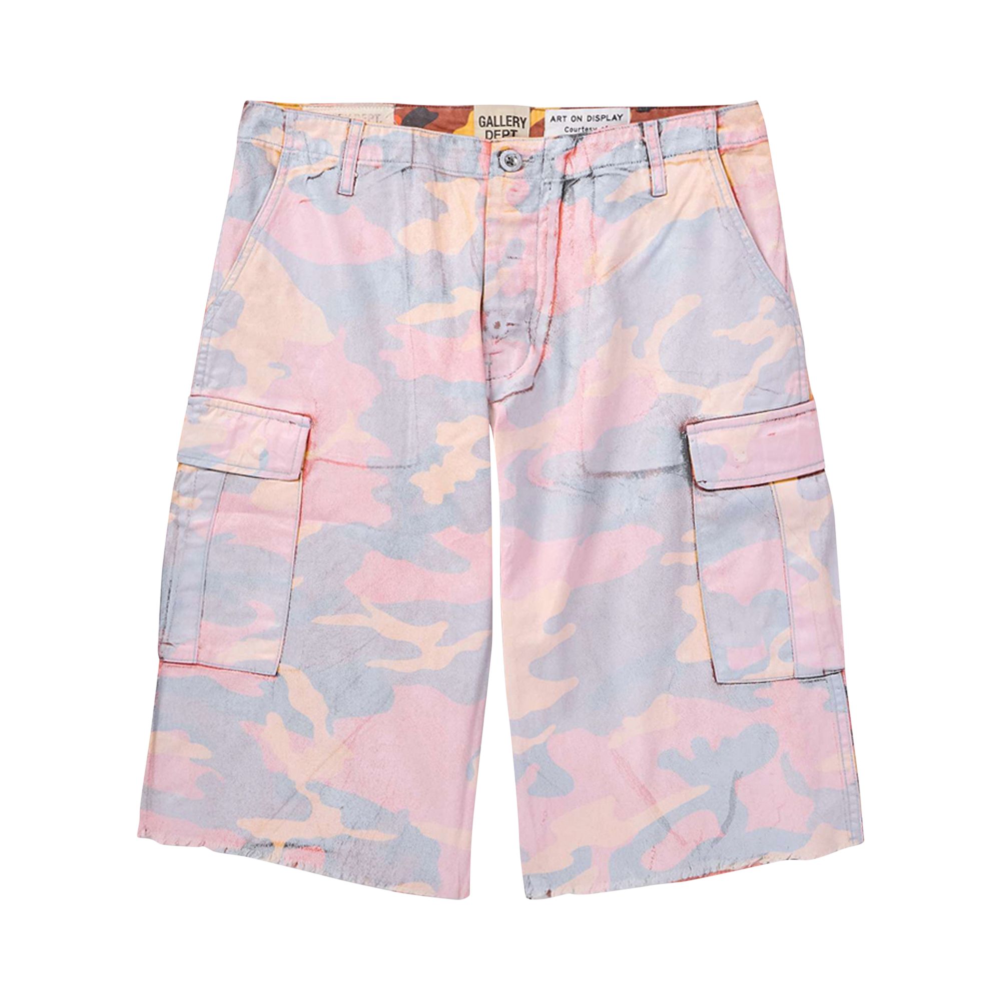 Pre-owned Gallery Dept. Camo Cut Off Short 'orange' | Men's Size 36