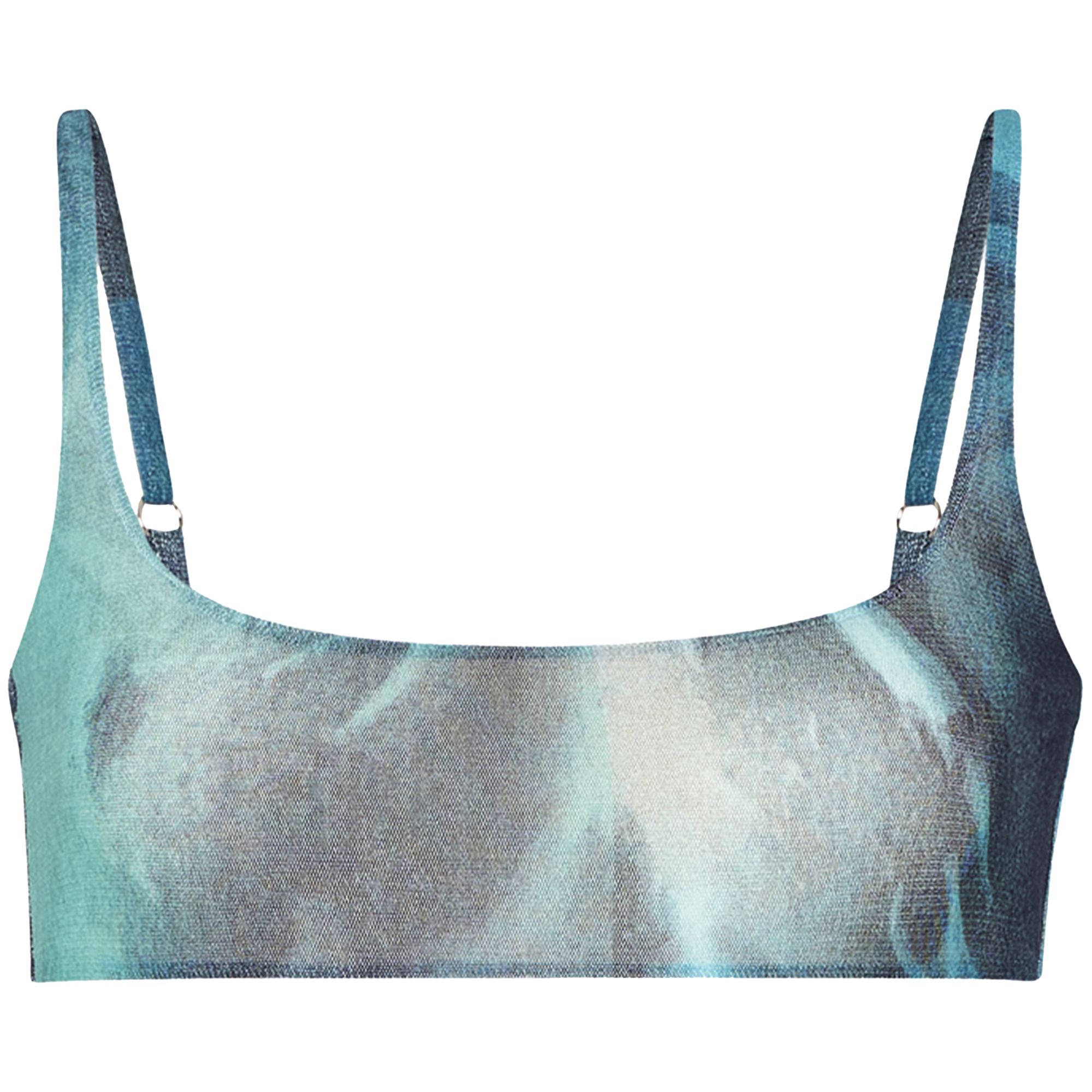 Pre-owned Jean Paul Gaultier Water Bra Top 'indigo/vintage Blue' | Women's Size Xs