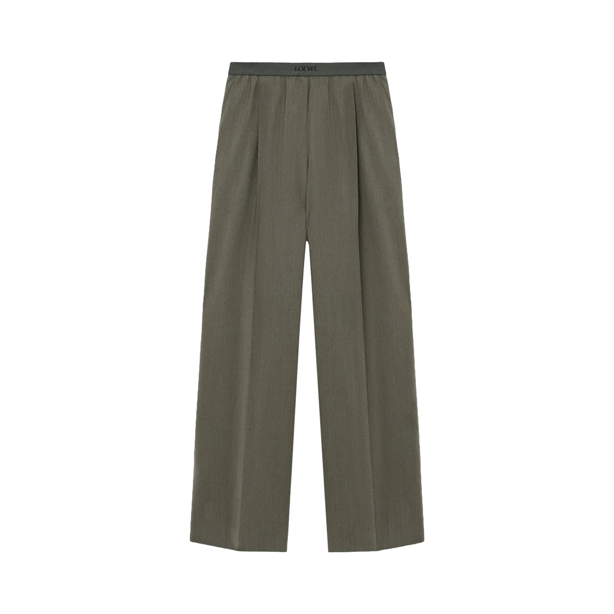Pre-owned Loewe Trousers 'khaki Green' | Women's Size L