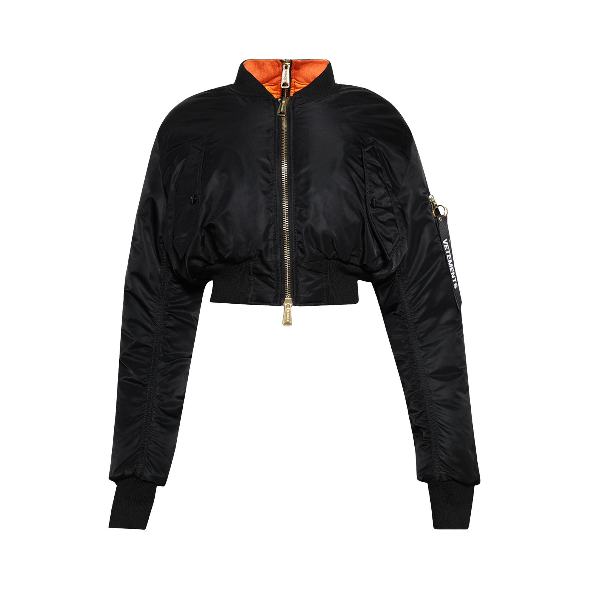 Pre-owned Vetements Fitted Double Zip Bomber Jacket 'black' | Women's Size Xs