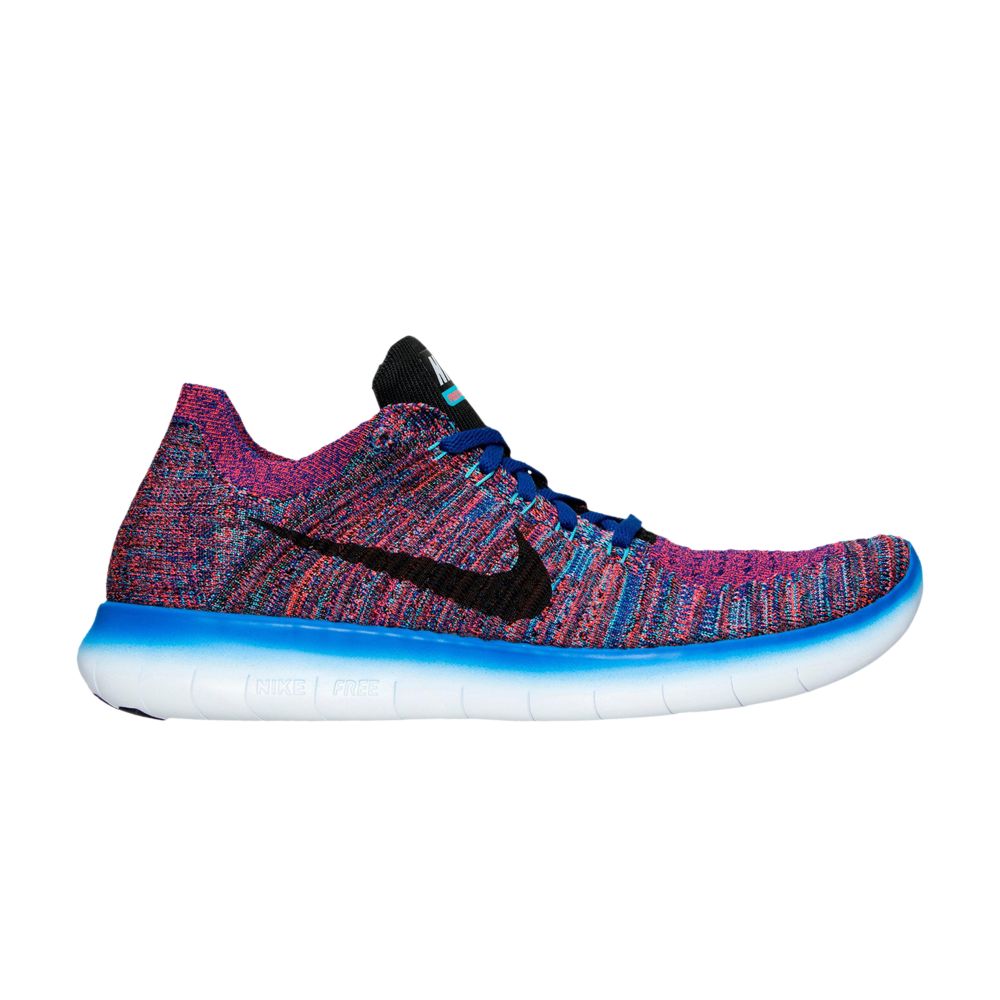 Nike Free RN Flyknit 'Concord Bright Crimson' | Multi-Color | Men's Size 10.5 - 831069-402