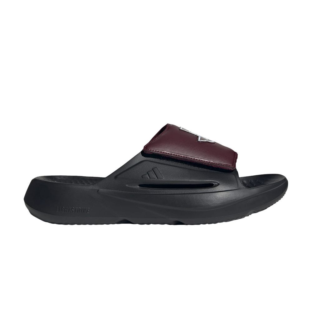 Pre-owned Adidas Originals Adidas Ncaa X Lightblaze Slide 'texas A&m Aggies' | Black | Men's Size 9