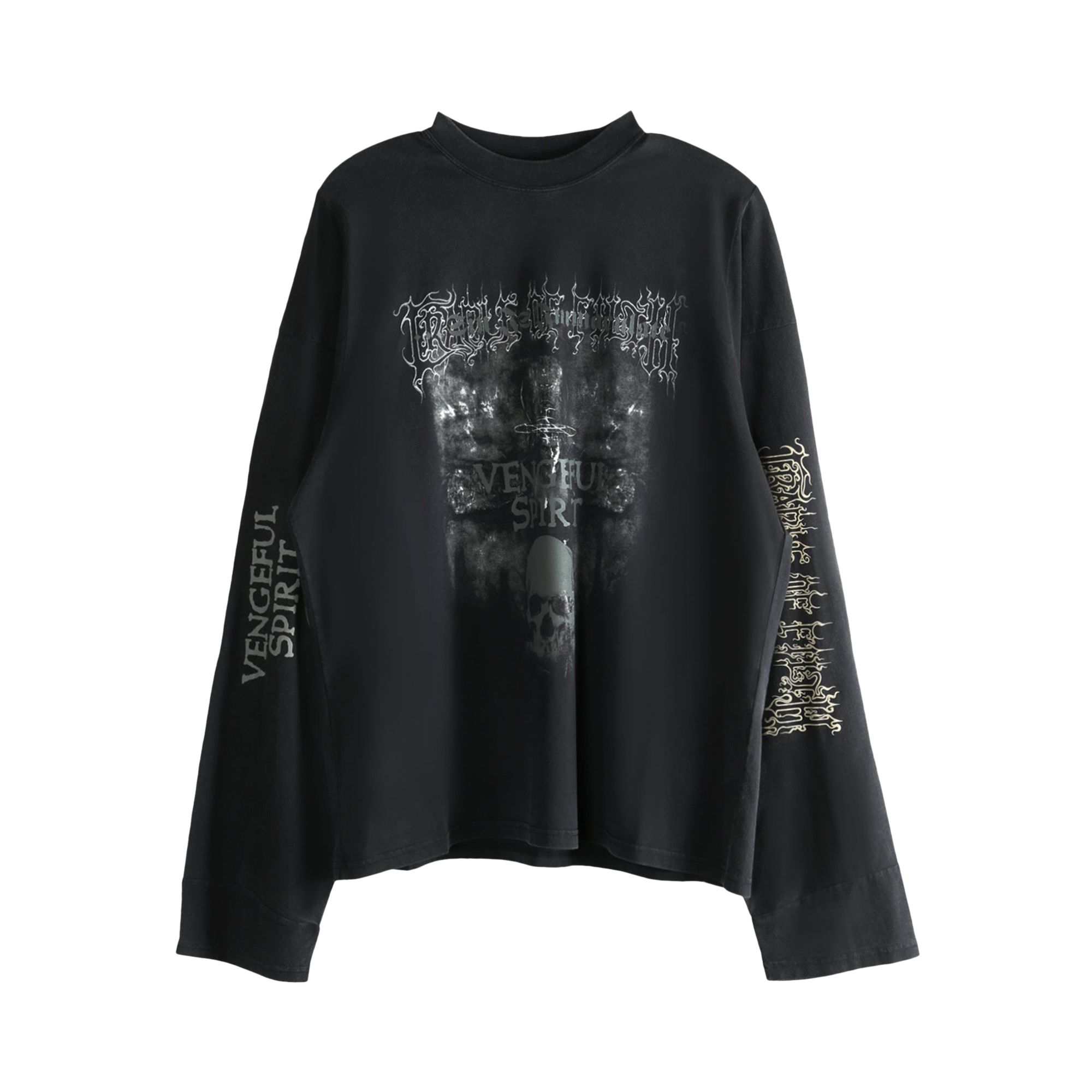Pre-owned Vetements Spirit Cut-up Long-sleeve T-shirt 'magnet' | Tan | Men's Size L In Brown