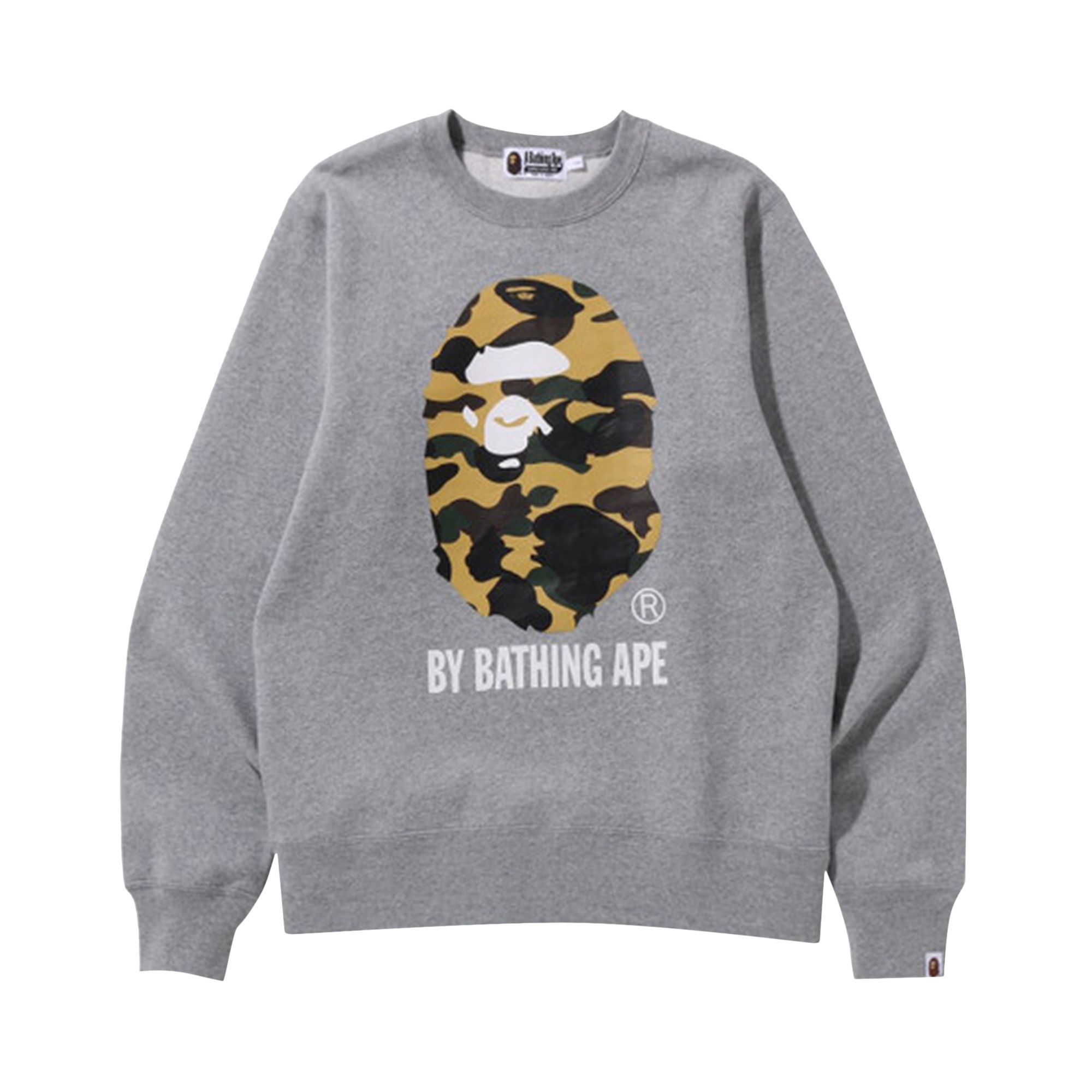 Pre-owned Bape 1st Camo By Bathing Ape Crewneck 'grey' | Men's Size Xl In Gray