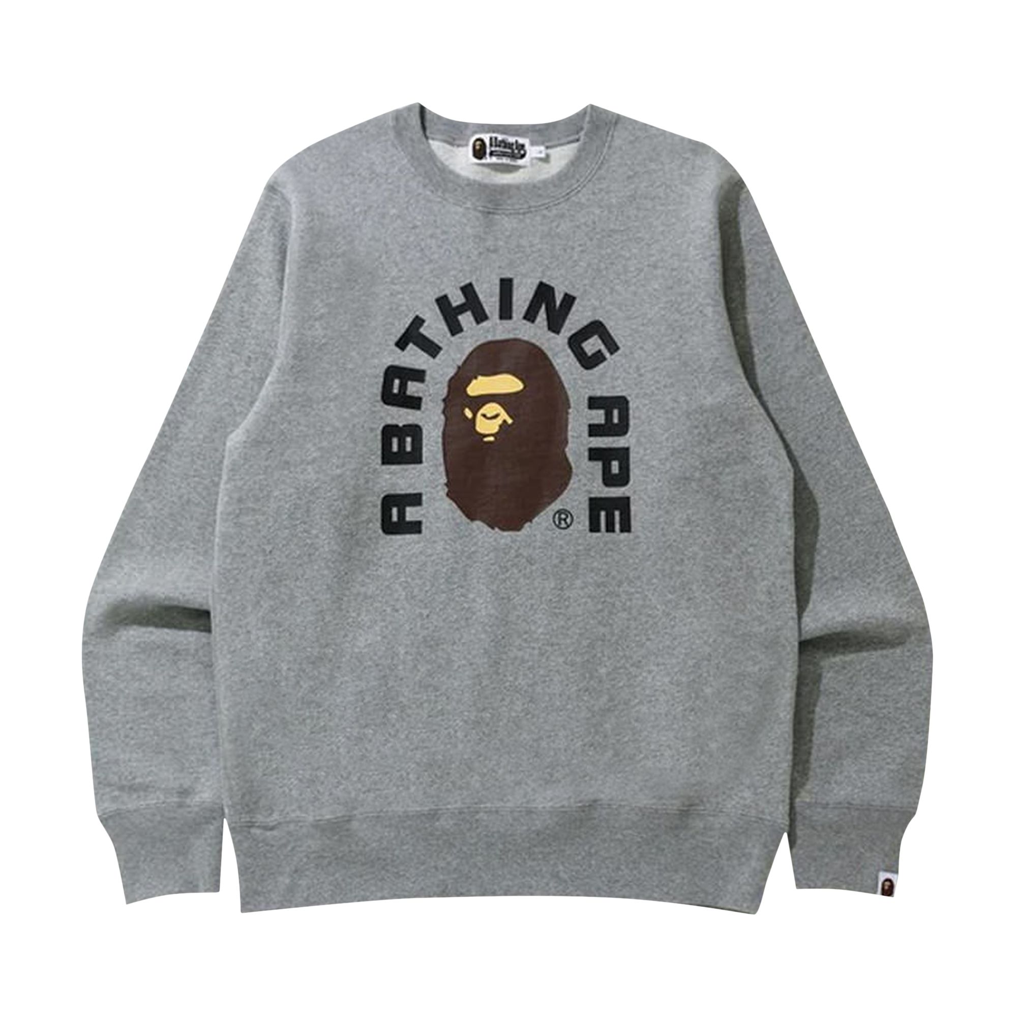 Pre-owned Bape College 2020 Crewneck 'grey' | Men's Size S In Gray