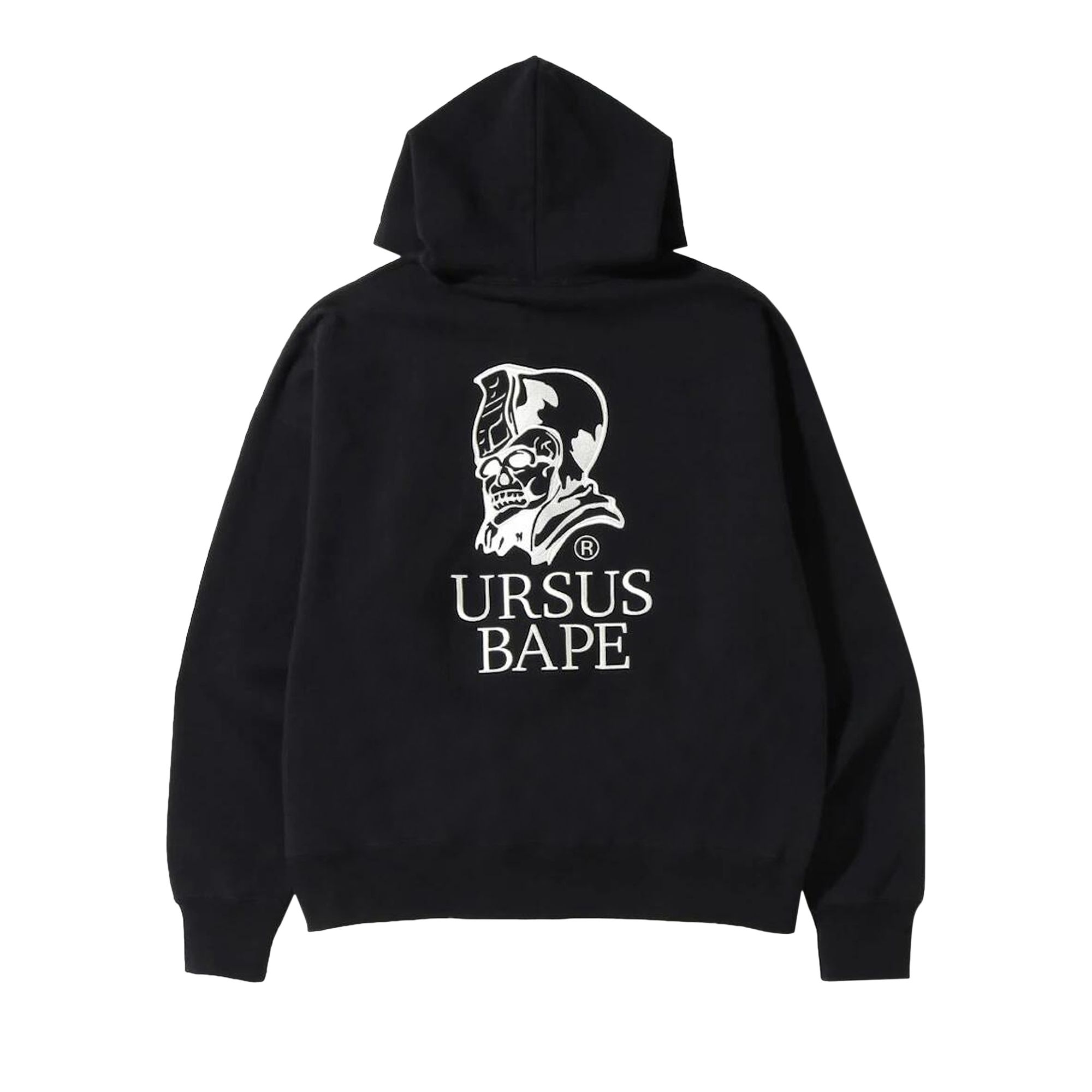 Pre-owned Bape Ursus Loose Fit Zip Up Hoodie 'black' | Men's Size L