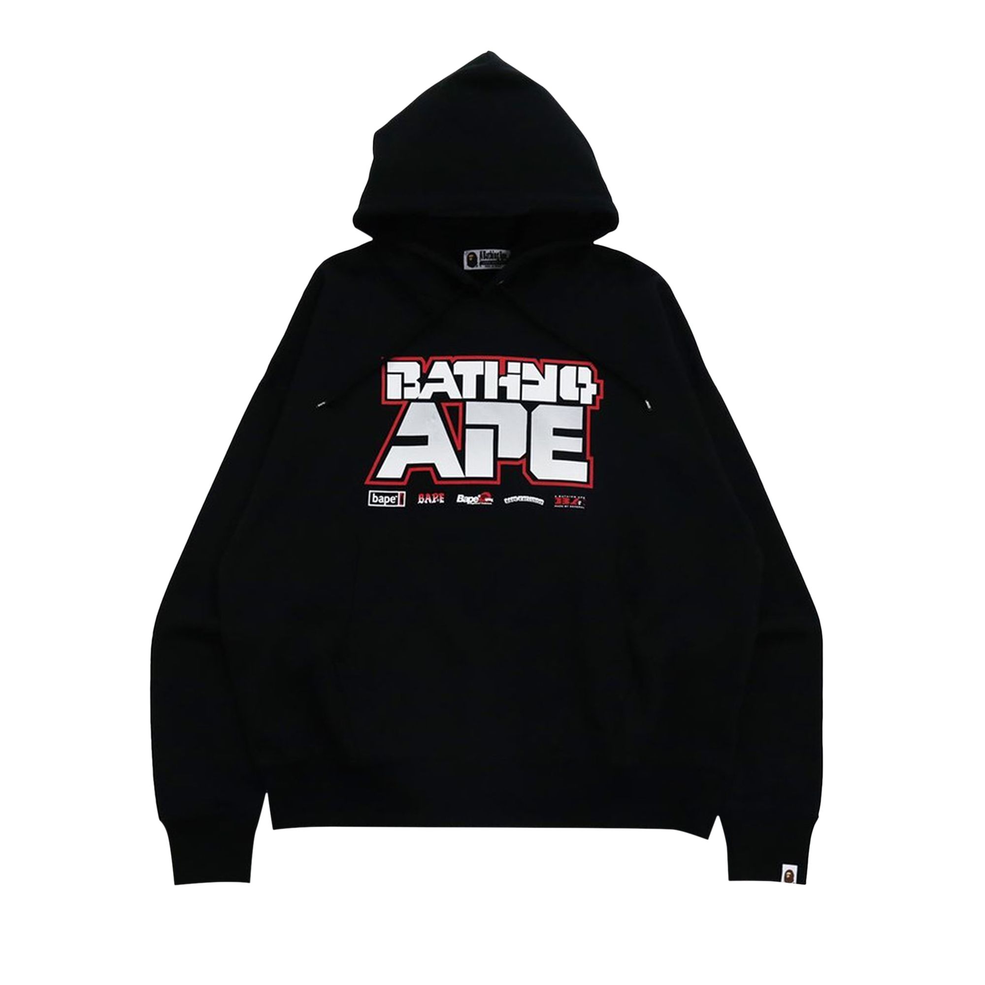 Pre-owned Bape Graphic #1 Loose Fit Pullover Hoodie 'black' | Men's Size M