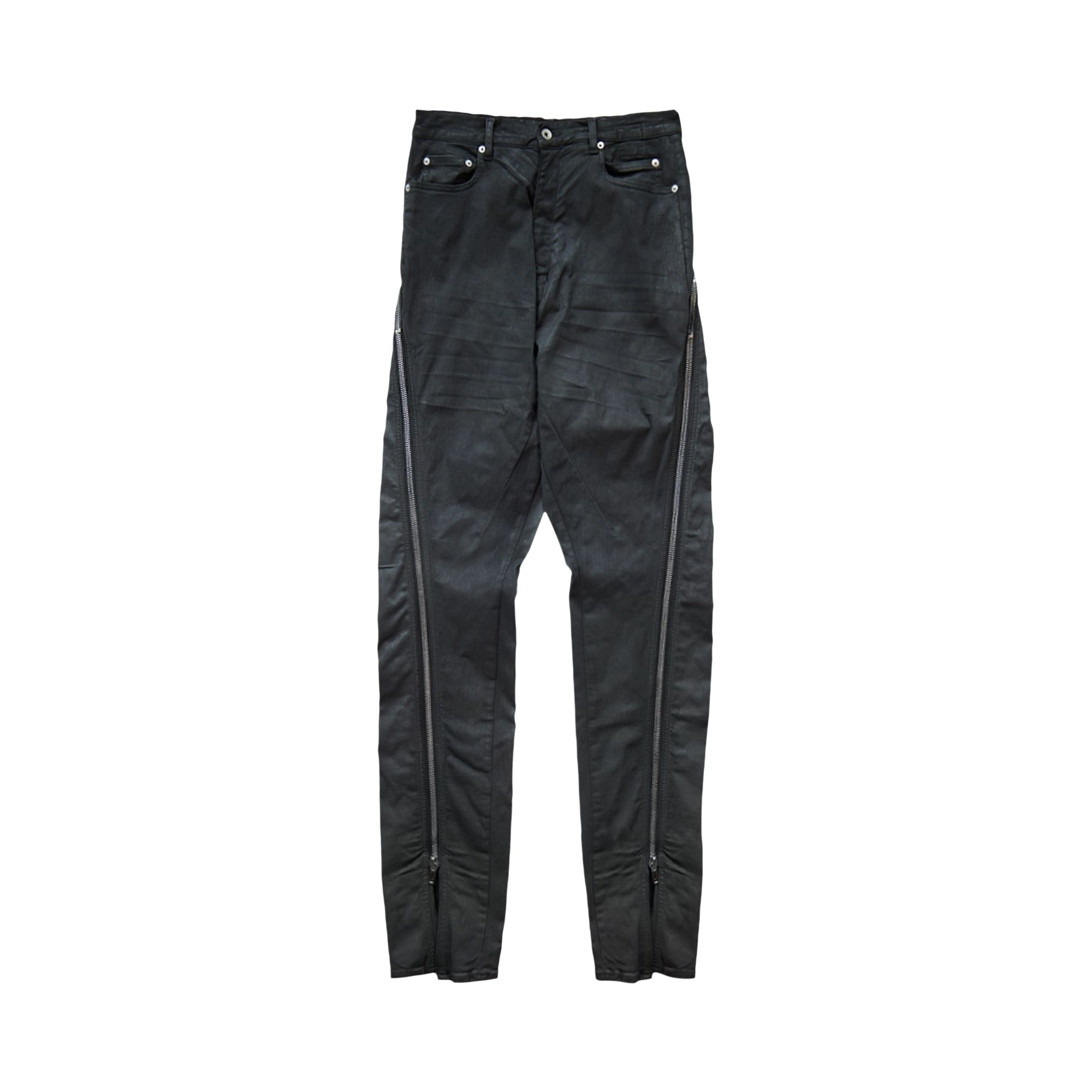 Pre-owned Rick Owens Drkshdw Bolan Banana Jeans With Zips 'black' | Men's Size 30