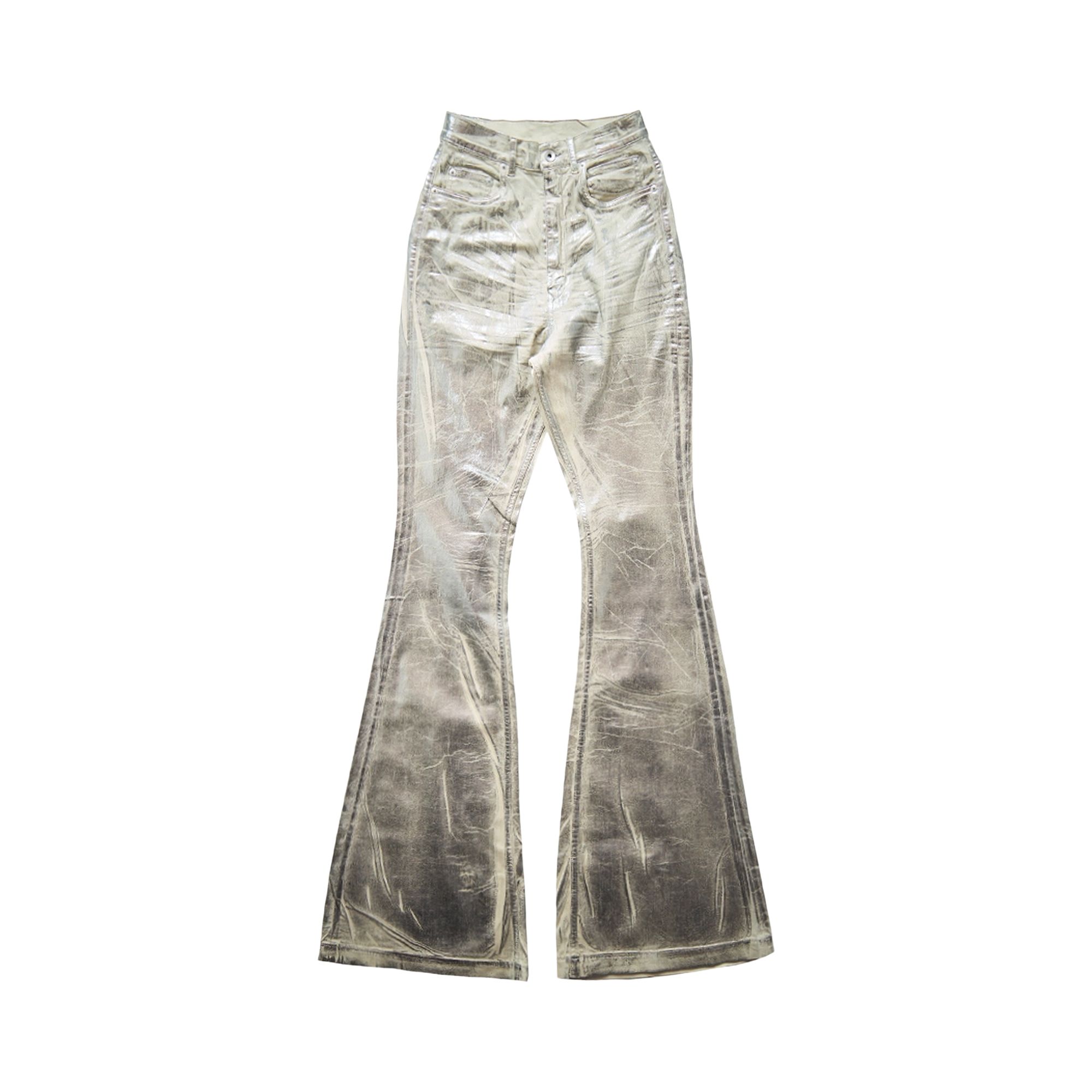 Pre-owned Rick Owens Drkshdw Bolan Bootcut Pants 'palladium' | Silver | Women's Size 28