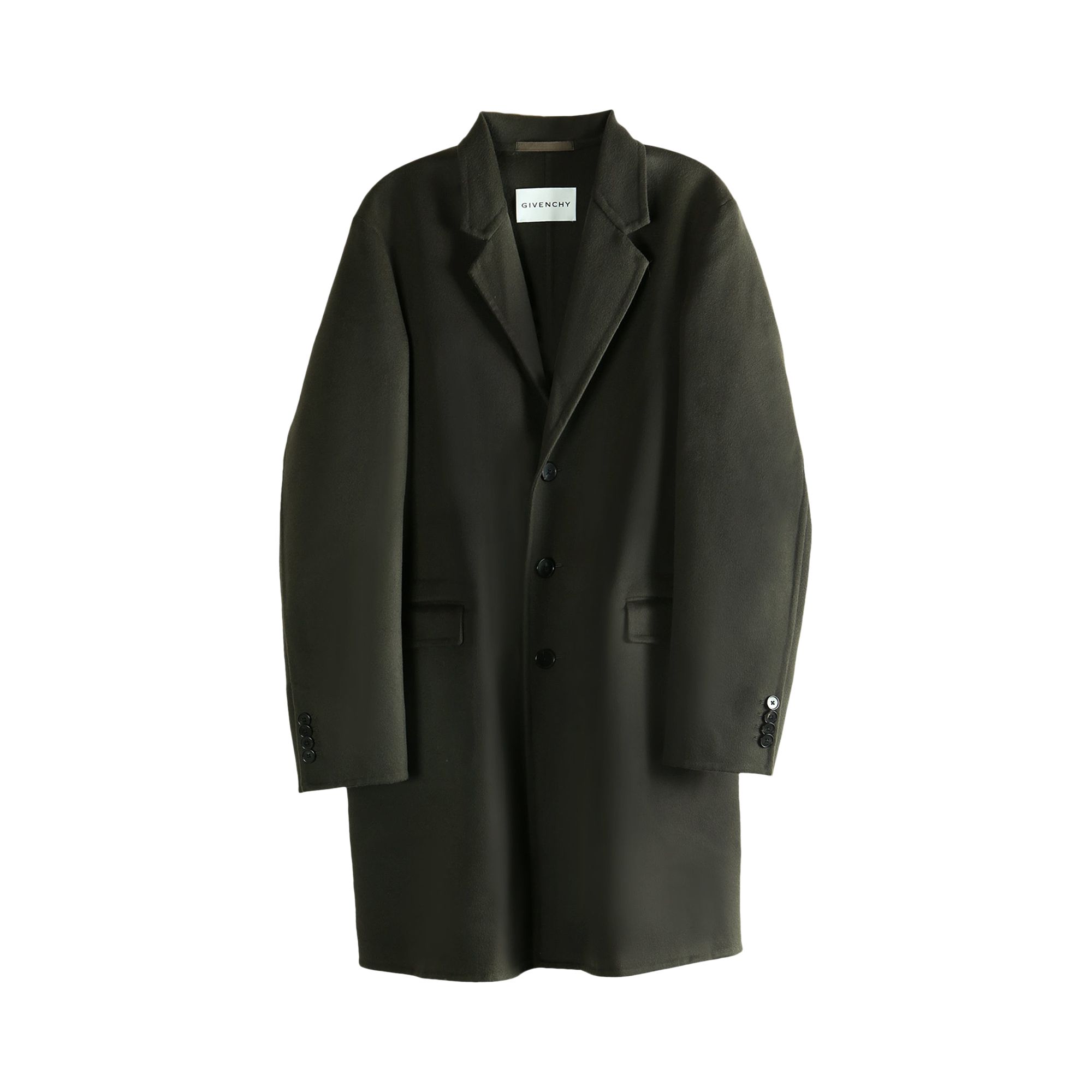 Pre-owned Givenchy Regular Fit Double Face Coat 'dark Khaki' | Tan | Men's Size 50 In Brown