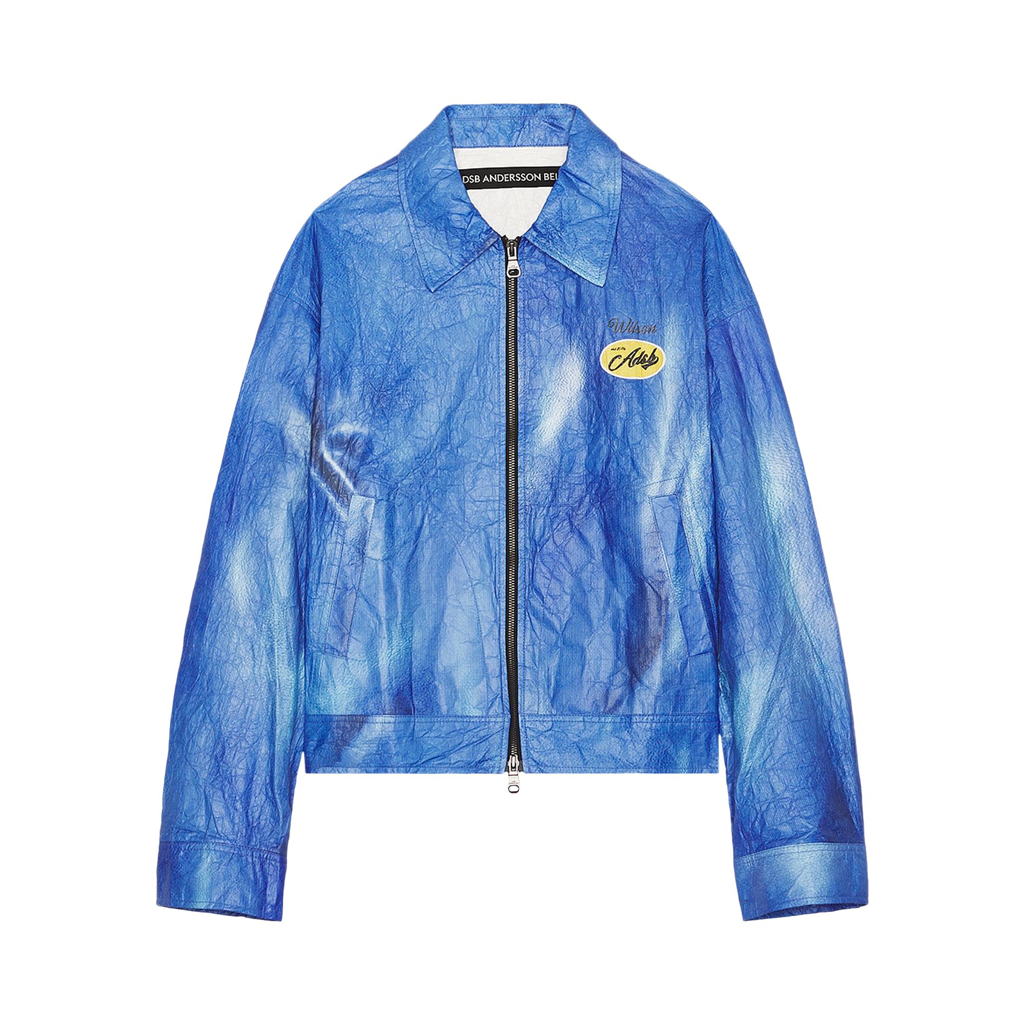 Pre-owned Andersson Bell Wilson Printed Tyvek Jacket 'blue' | Men's Size M