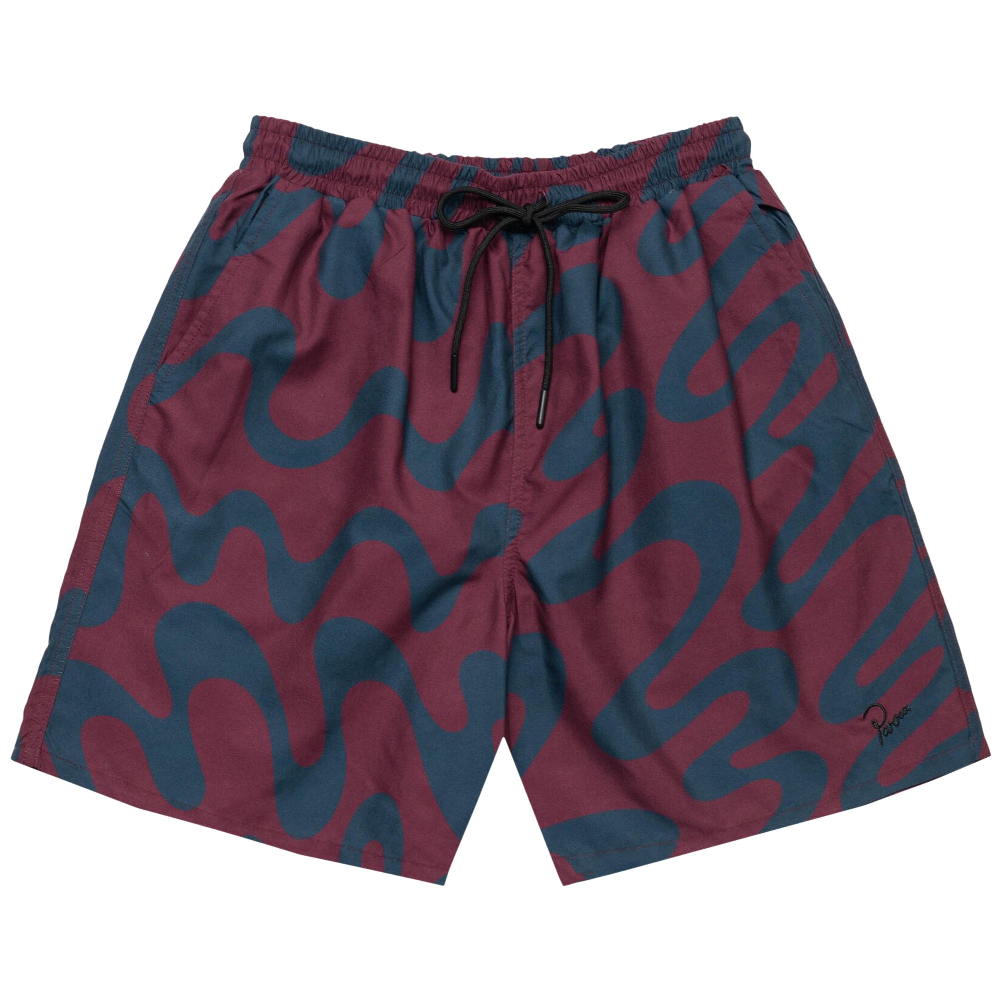 Pre-owned Parra Splashed Swim Shorts 'burgundy/blue' | Purple | Men's Size S