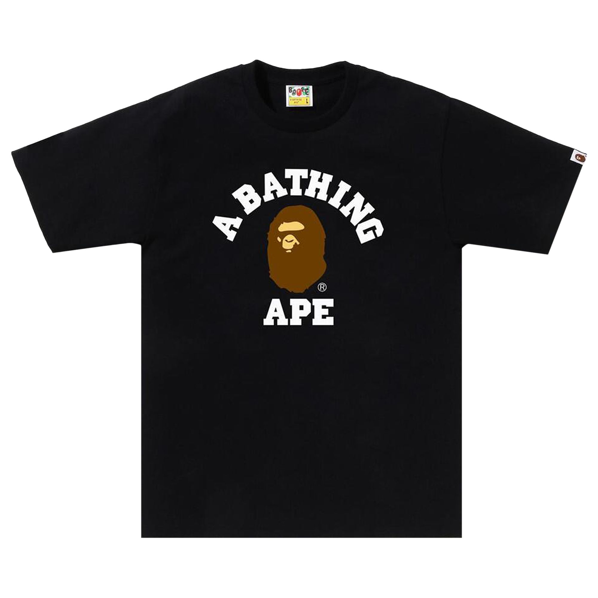 Pre-owned Bape College Tee 'black' | Men's Size L