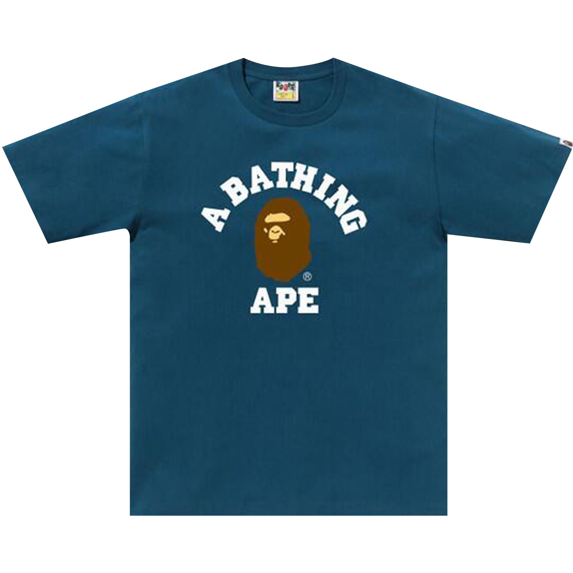 Pre-owned Bape College Tee 'navy' | Blue | Men's Size L