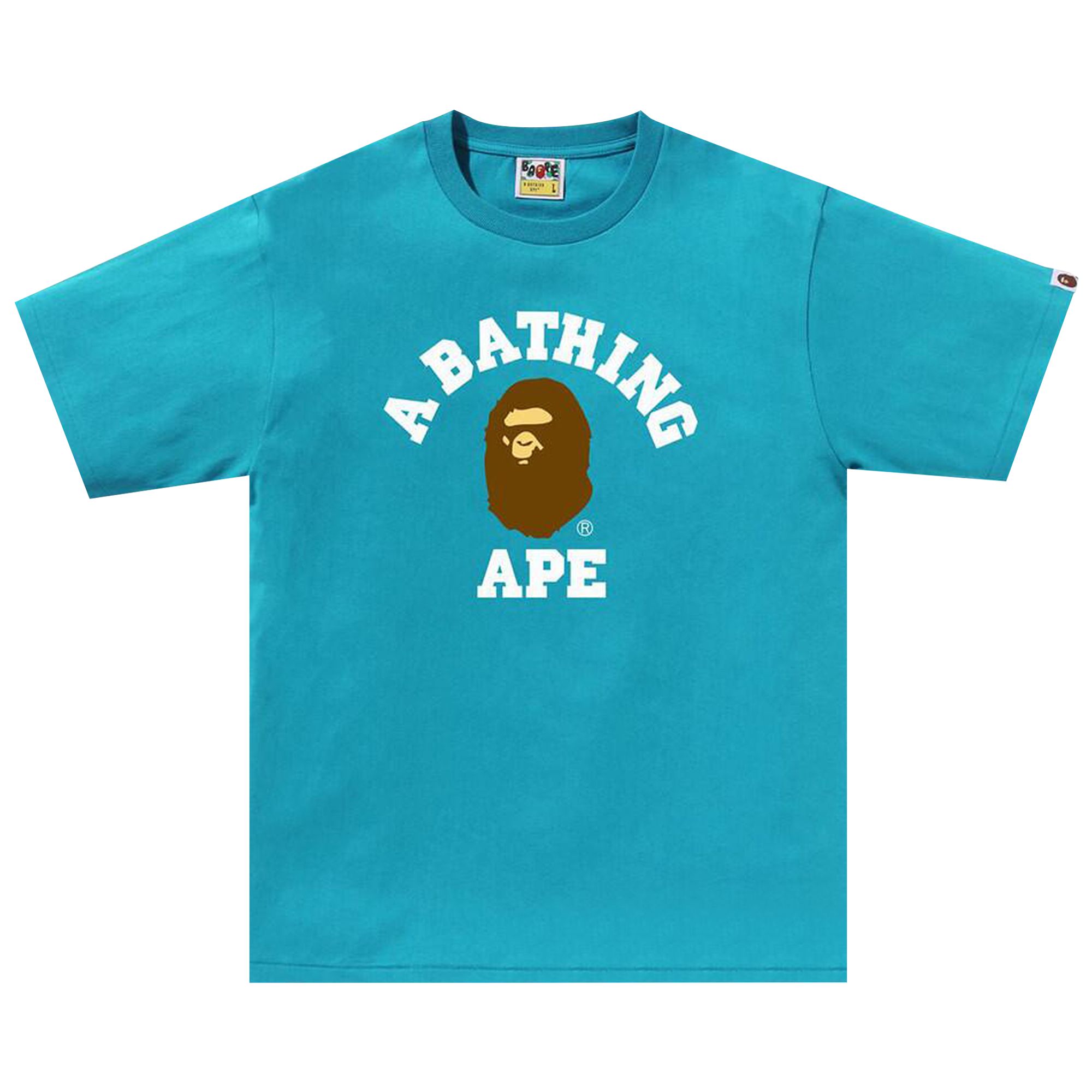 Pre-owned Bape College Tee 'blue' | Men's Size M