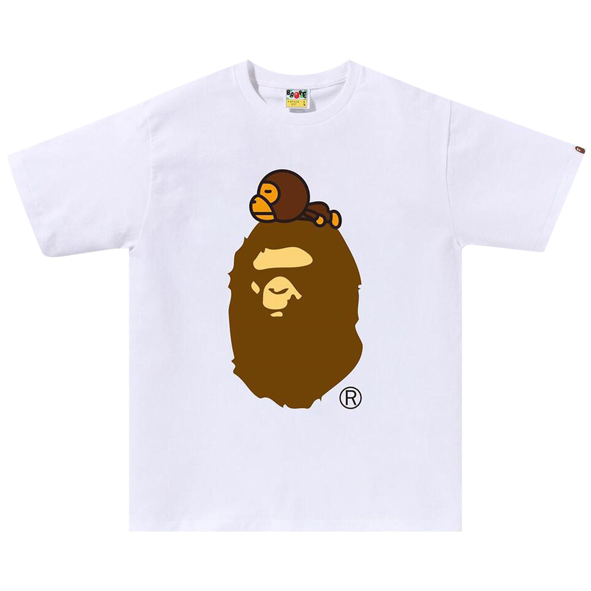 Pre-owned Bape Milo On Big Ape Tee 'white' | Men's Size L