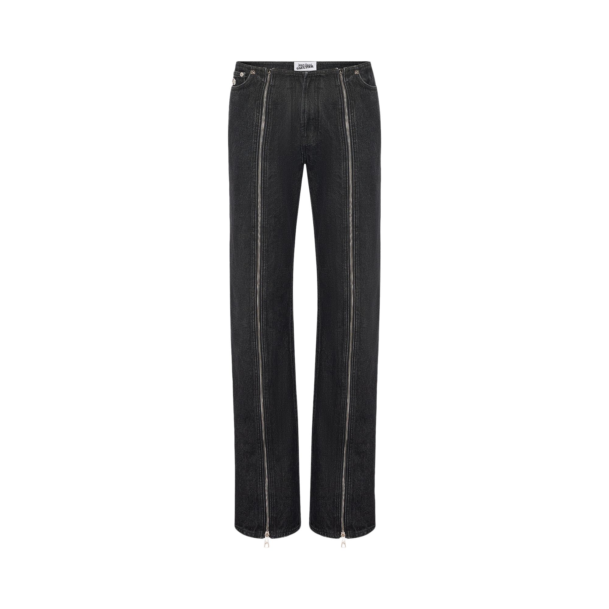 Pre-owned Jean Paul Gaultier Denim Front Zipped Trouser 'black' | Men's Size 24