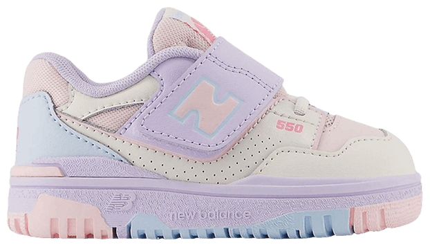 New Balance 550 Bungee Lace Toddler Shell Pink Permafrost