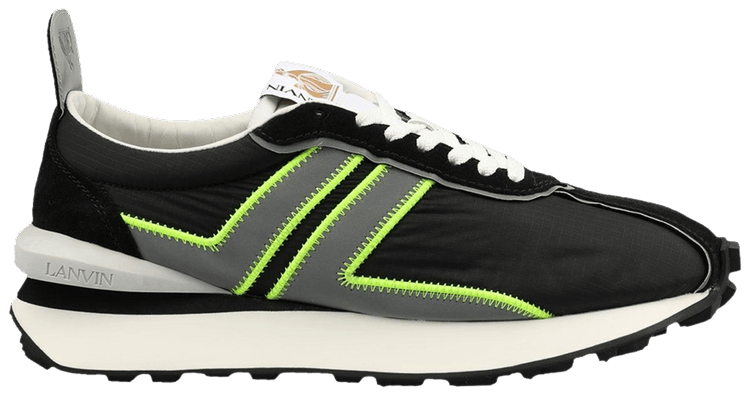 Lanvin Bumpr Sneaker Black Silver Neon Yellow
