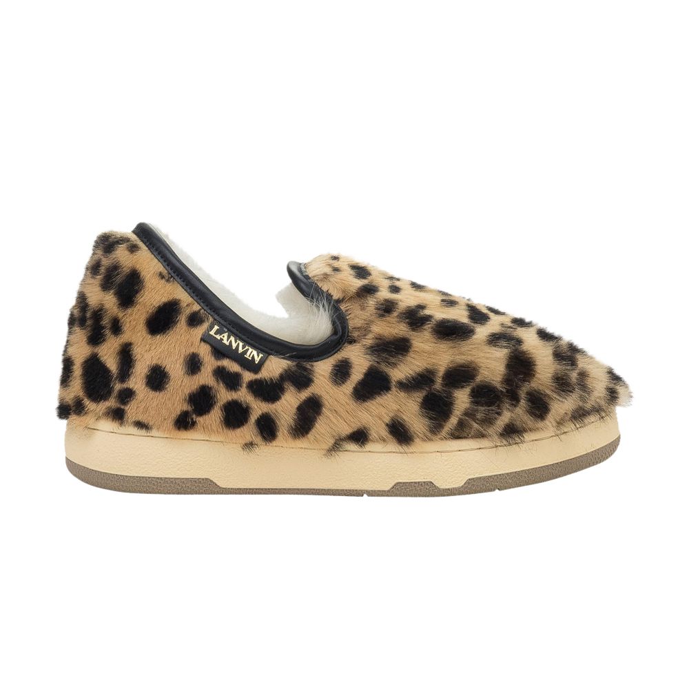 Pre-owned Lanvin Wmns Slip On Loafer 'leopard Fur' | Brown | Women's Size 37