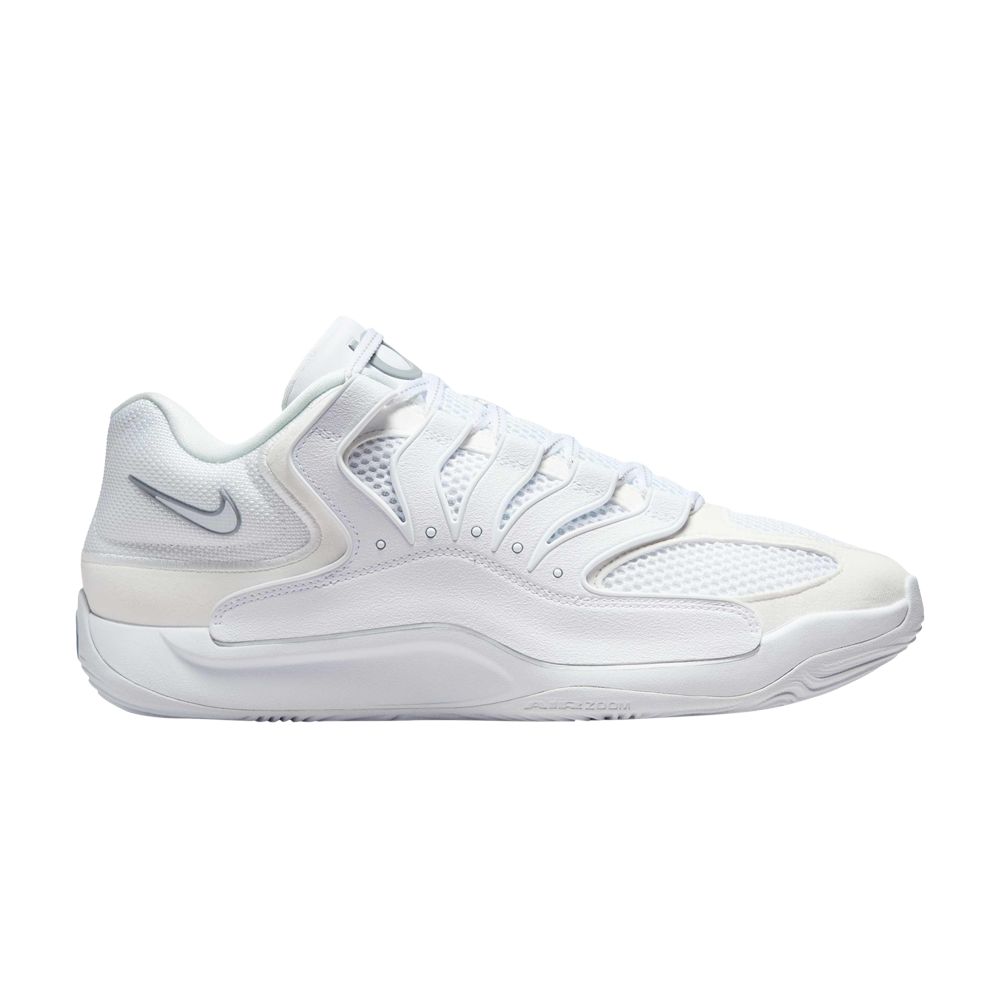 Pre-owned Nike Kd 18 Tb 'triple White' | Men's Size 9.5
