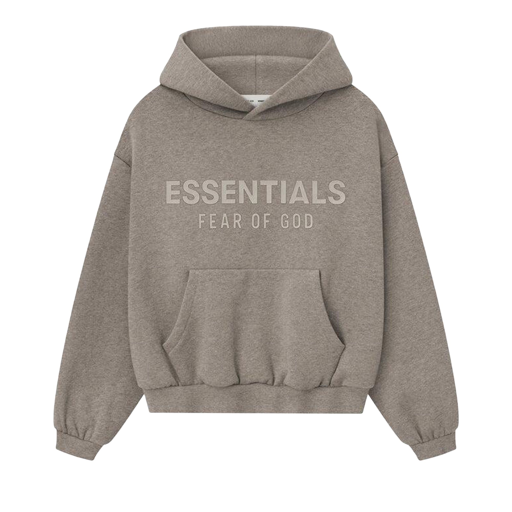 Pre-owned Essentials Fear Of God  Classic Fleece Hoodie 'homestead Heather' | Tan | Kid's Size 8 In Brown