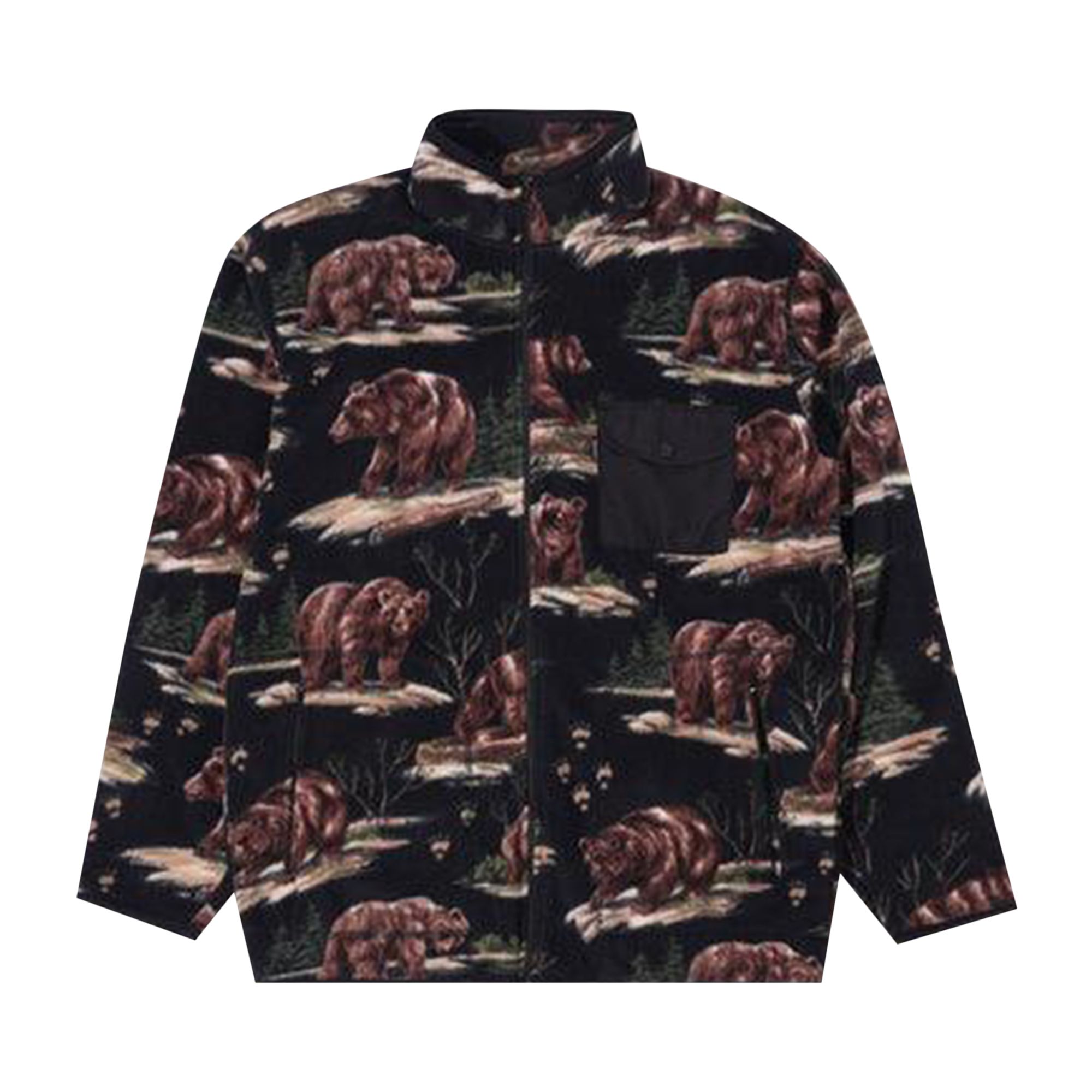 Pre-owned Supreme Alpine Bear Fleece Jacket 'black' | Men's Size M