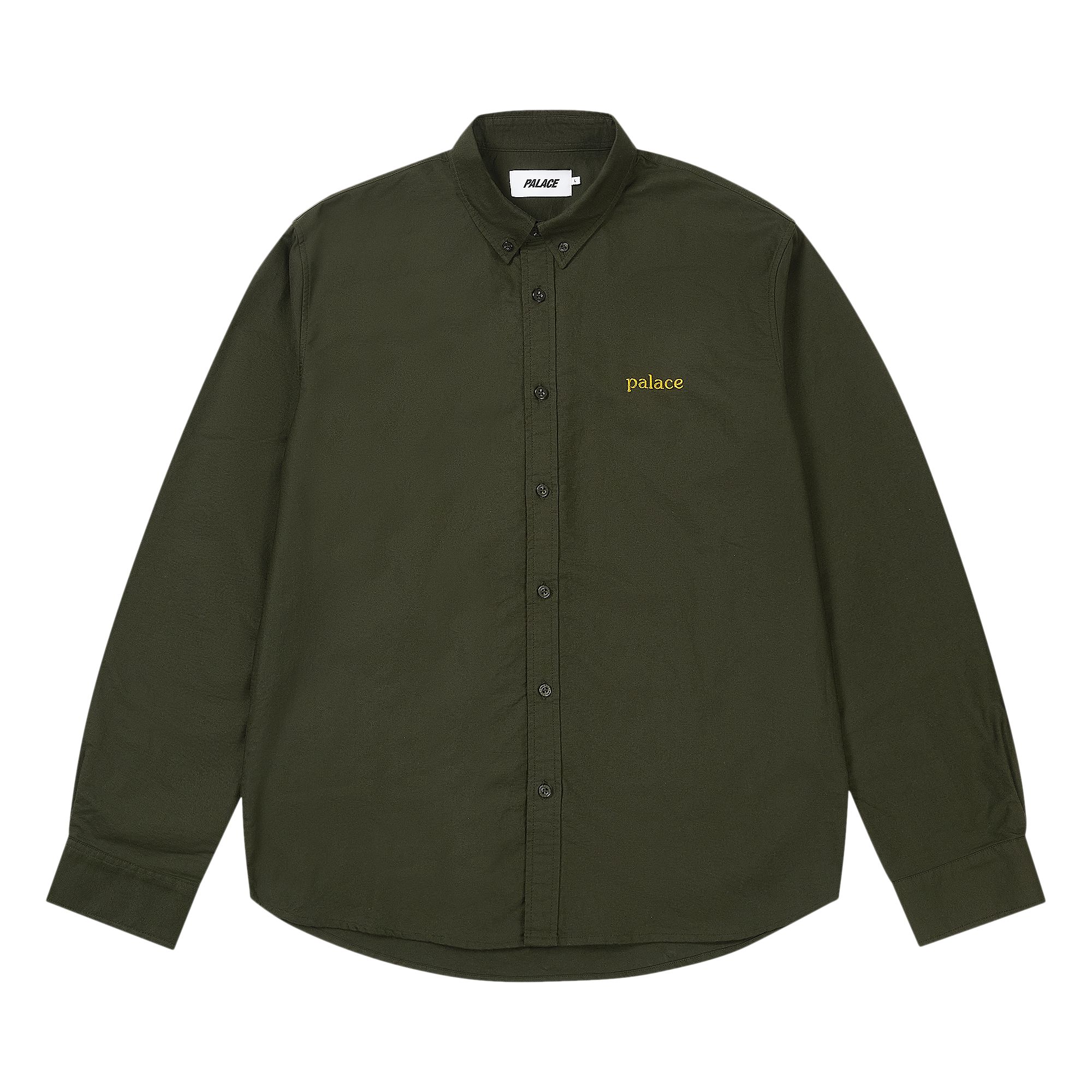 Pre-owned Palace Classic Oxford Shirt 'olive' | Green | Men's Size Xl