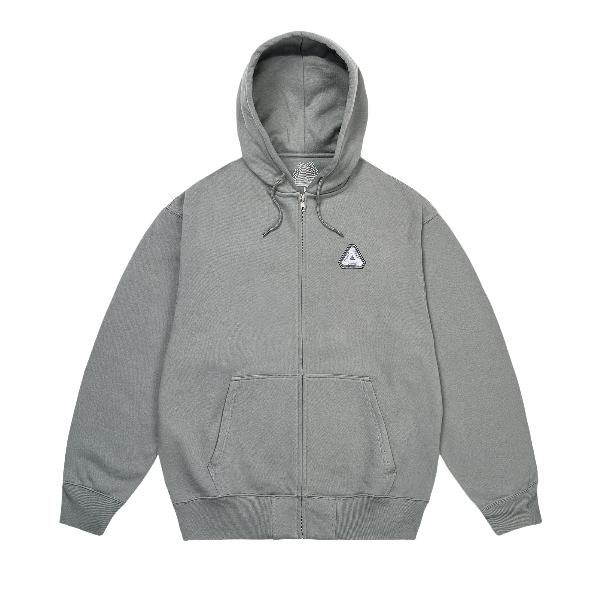 Pre-owned Palace Sofar Zip Hood 'slate' | Grey | Men's Size L In Gray
