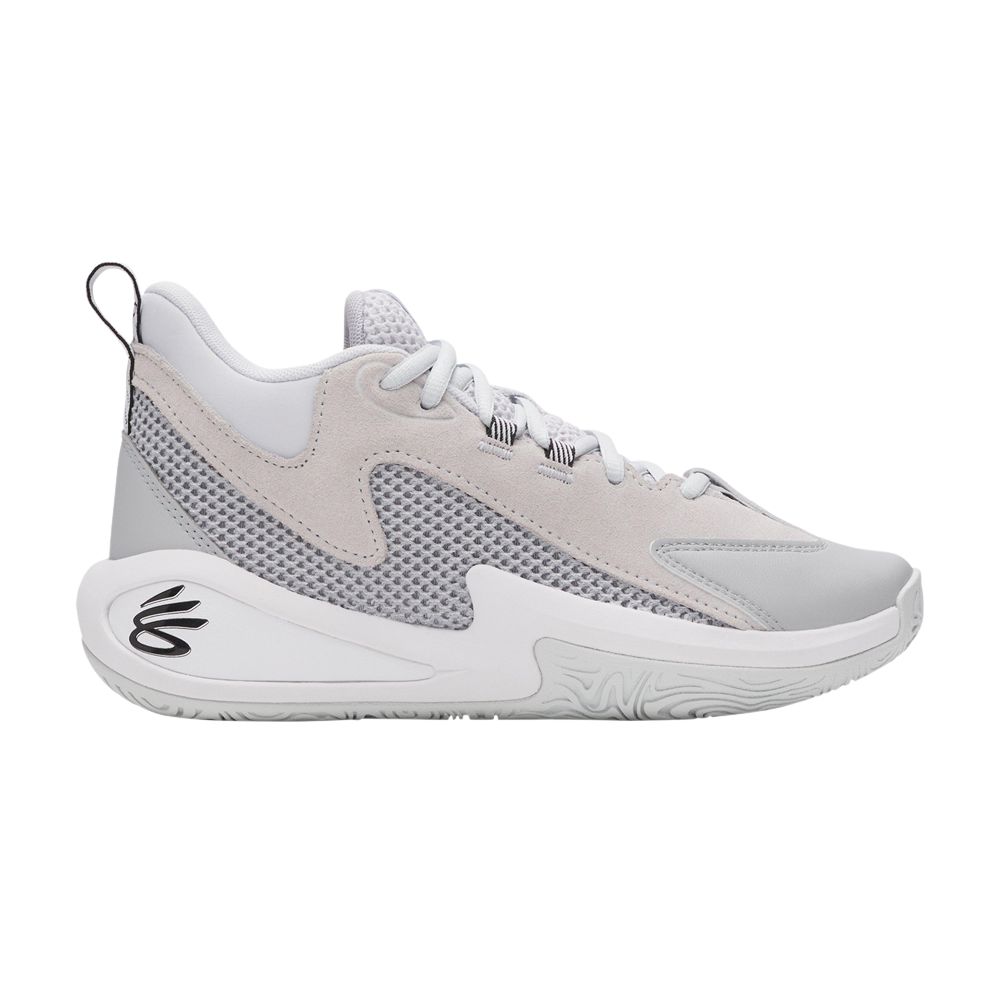 Pre-owned Under Armour Curry 3zer0 25 Sde Gs 'halo Grey' | Kid's Size 4.5 In Gray