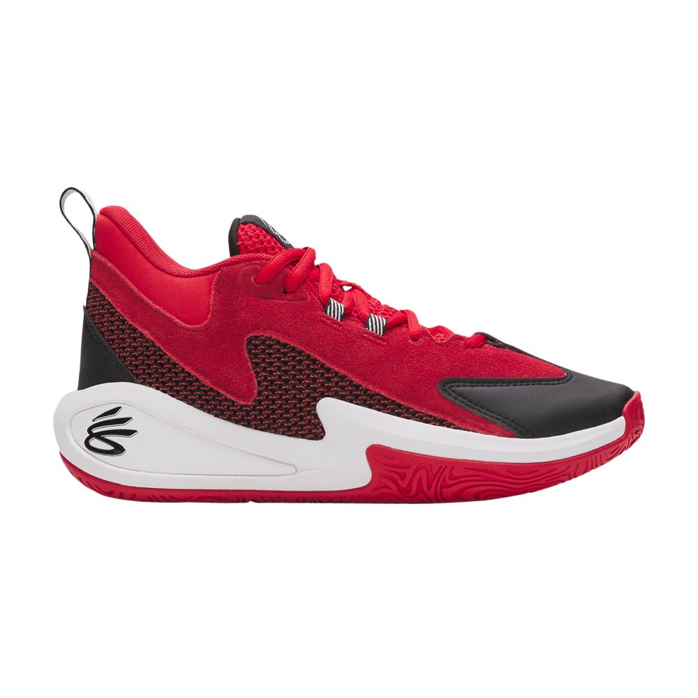 Pre-owned Under Armour Curry 3zer0 25 Sde Gs 'red White Black' | Kid's Size 4