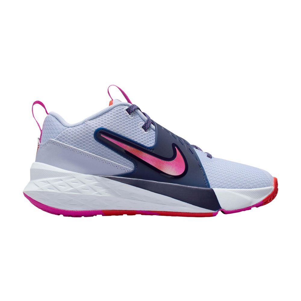 Nike Team Hustle D12 GS 'Ghost Fire Pink' | Blue | Kid's Size 3.5 - HF6279-005