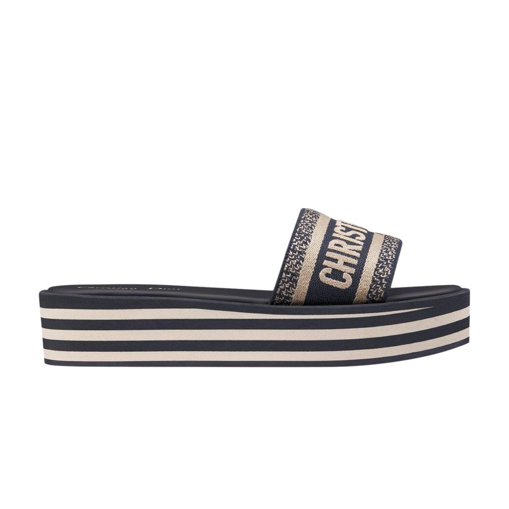 Pre-owned Dior Wmns Dway Platform Slide 'deep Blue' | Women's Size 38