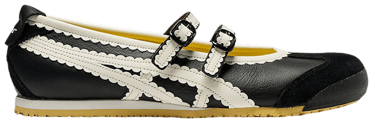 未使用Onitsuka TigerMEXICO66男女兼用クリーム×黒×ゴールド オニツカタイガー メキシコ 66 クリーム ブラック ゴールド