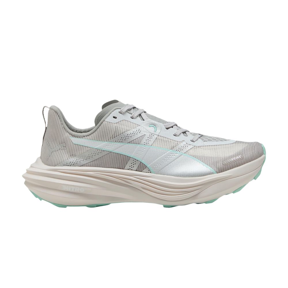 Pre-owned Puma Wmns Deviate Nitro Elite Trail 'feather Grey Mint Melt' | Women's Size 6.5 In Gray