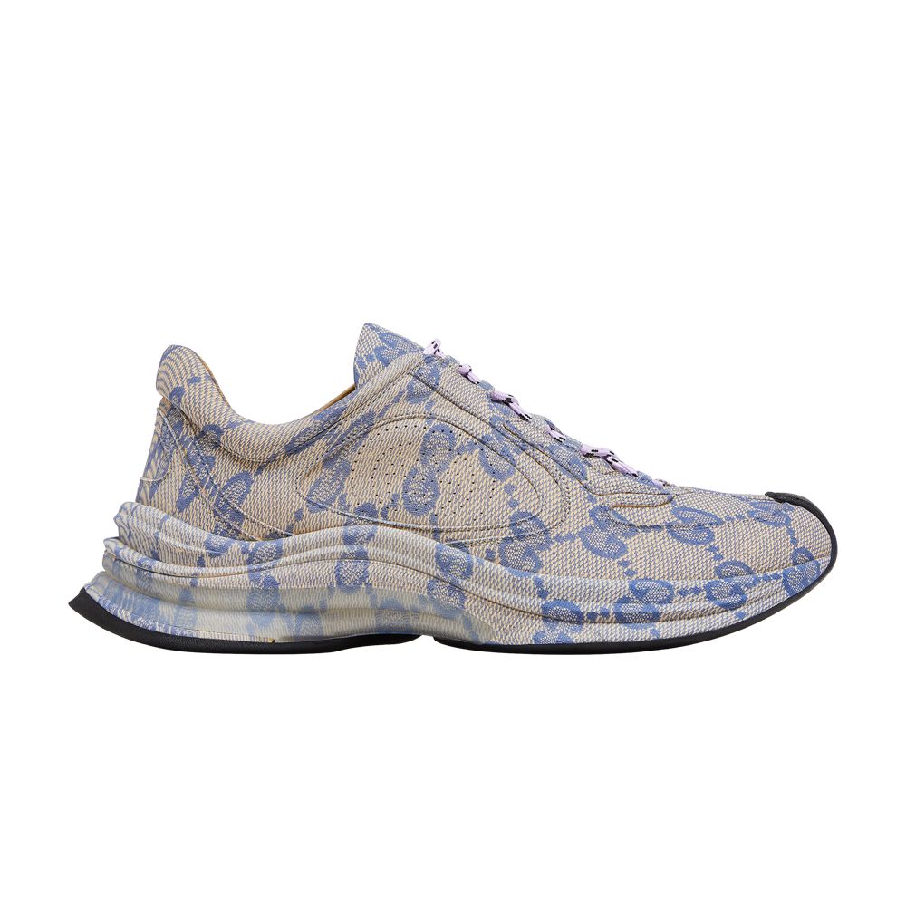 Gucci Wmns Run Sneaker 'Beige Blue Monogram' | Brown | Women's Size 7 - 725612-AABEB-4060