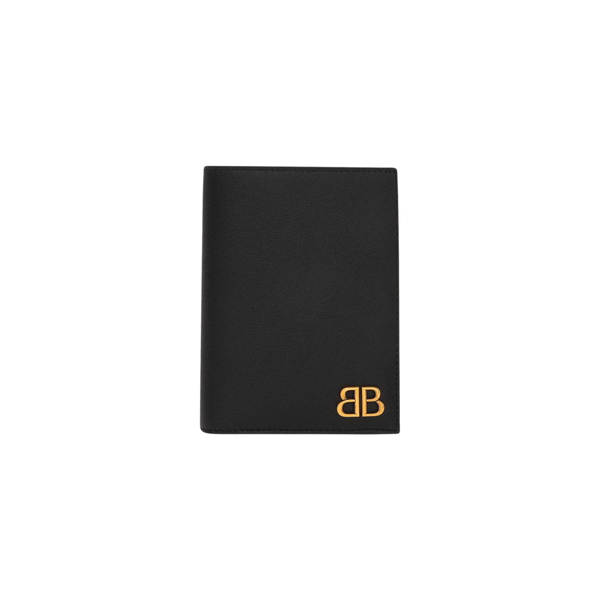 Pre-owned Balenciaga Monaco Vertical Bifold Wallet 'black' | Men's Size Onesize