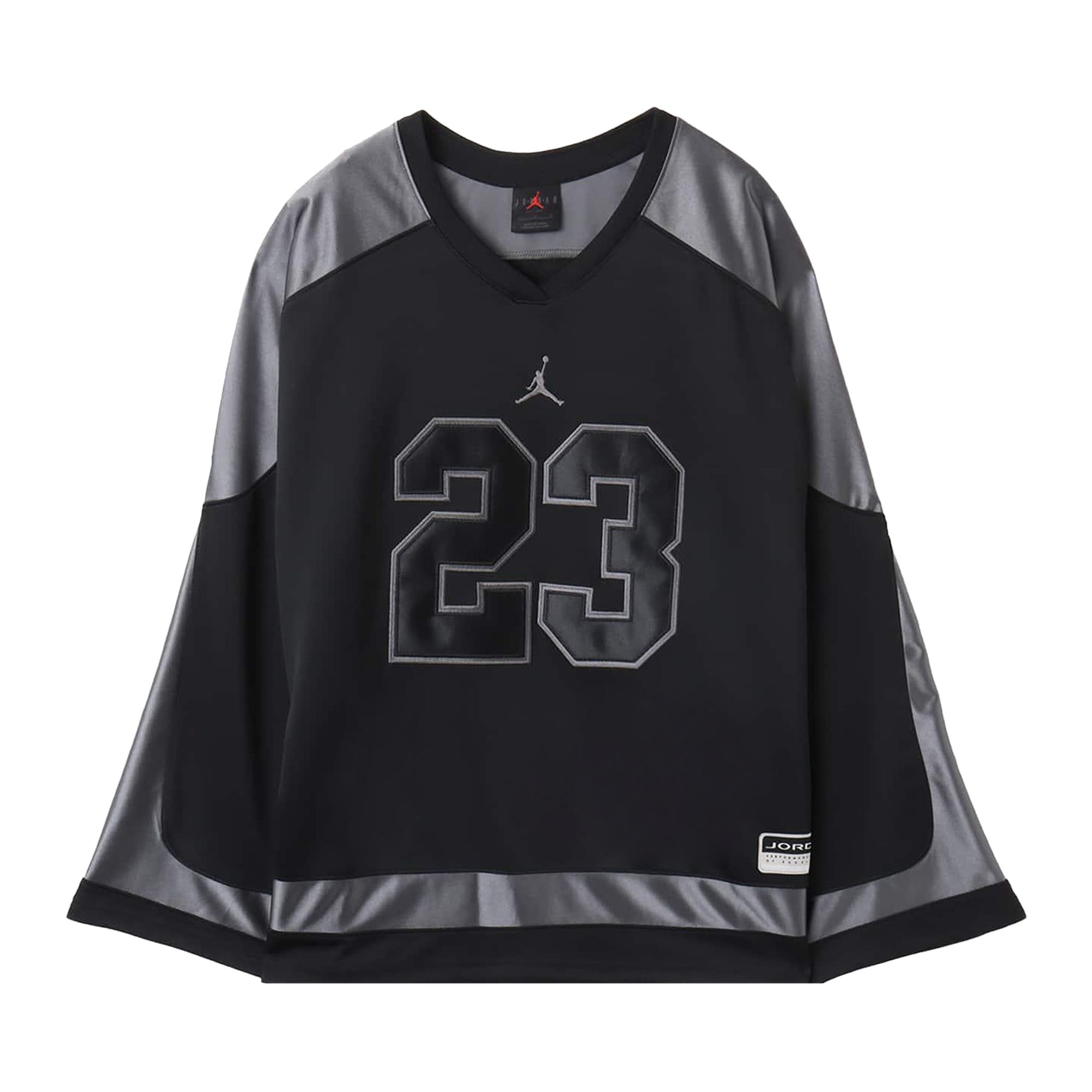 Pre-owned Air Jordan Brooklyn Collegiate Hockey Jersey 'black/iron Grey/iron Grey' | Men's Size M