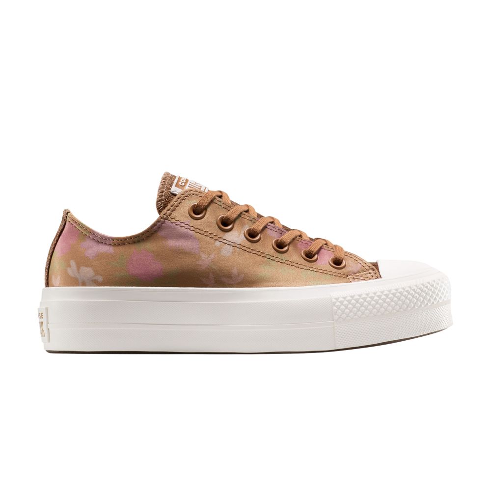 Pre-owned Converse Wmns Chuck Taylor All Star Lift Platform Low 'floral Satin' | Tan | Women's Size 10.5 In Brown