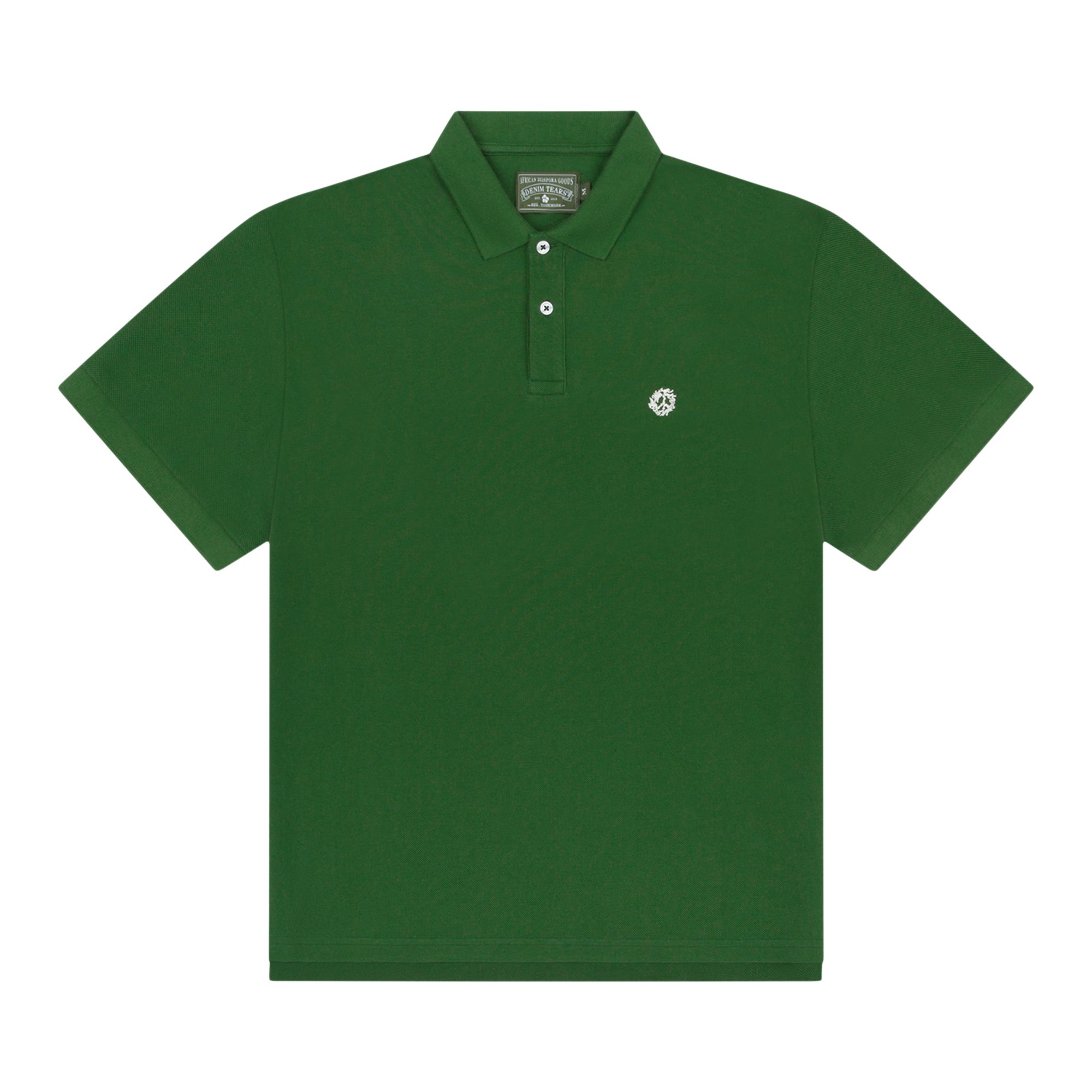 Pre-owned Denim Tears Peace Wreath Polo 'green' | Men's Size Xl
