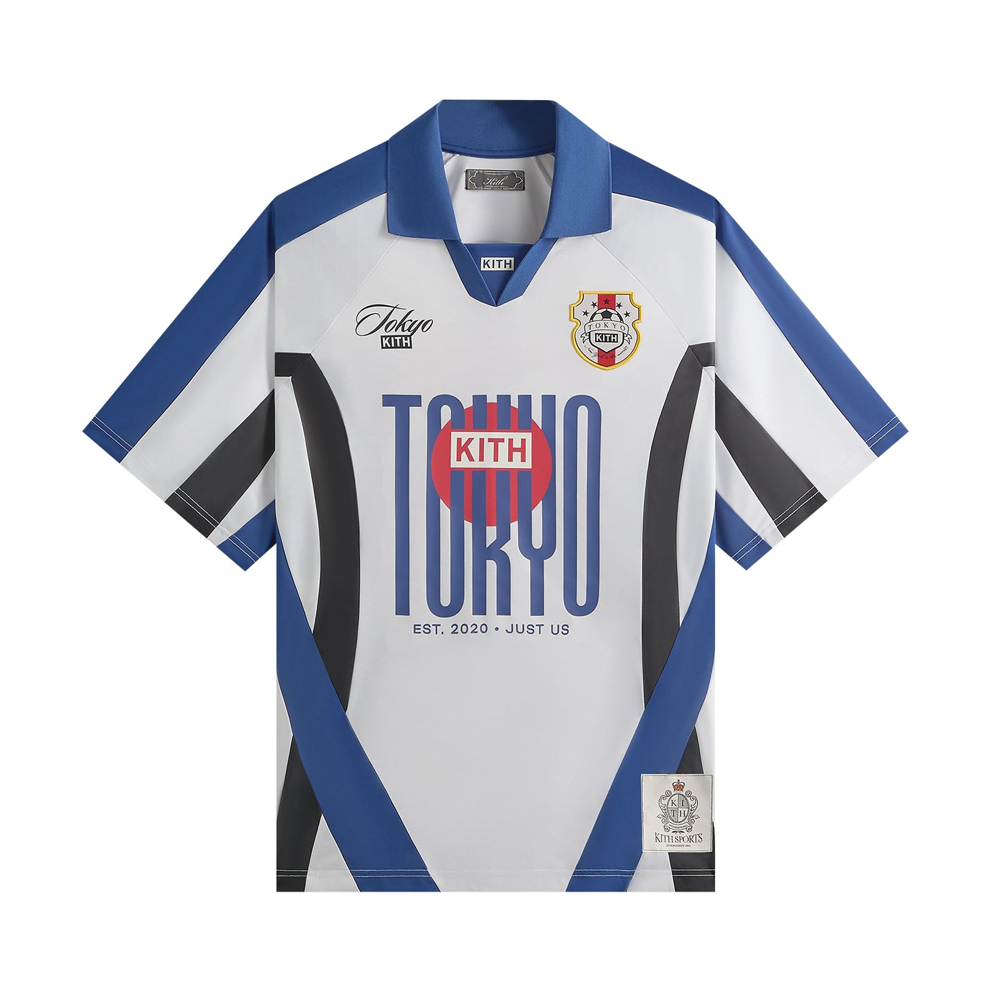 Pre-owned Kith Tokyo 5 Year Anniversary Jason Ii Soccer Top 'white' | Men's Size L