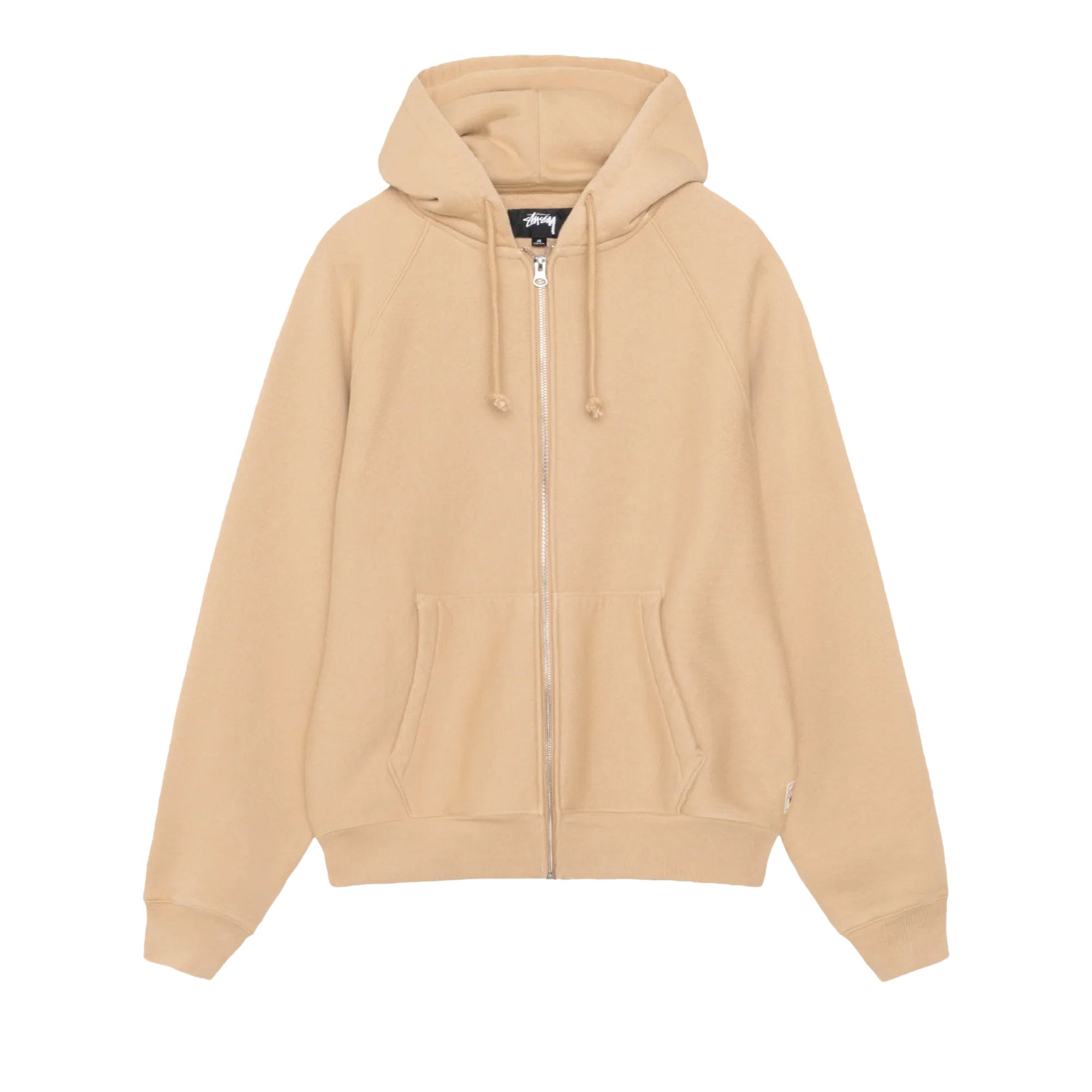 Pre-owned Stussy Relaxed Zip Hoodie 'khaki' | Tan | Men's Size M In Brown