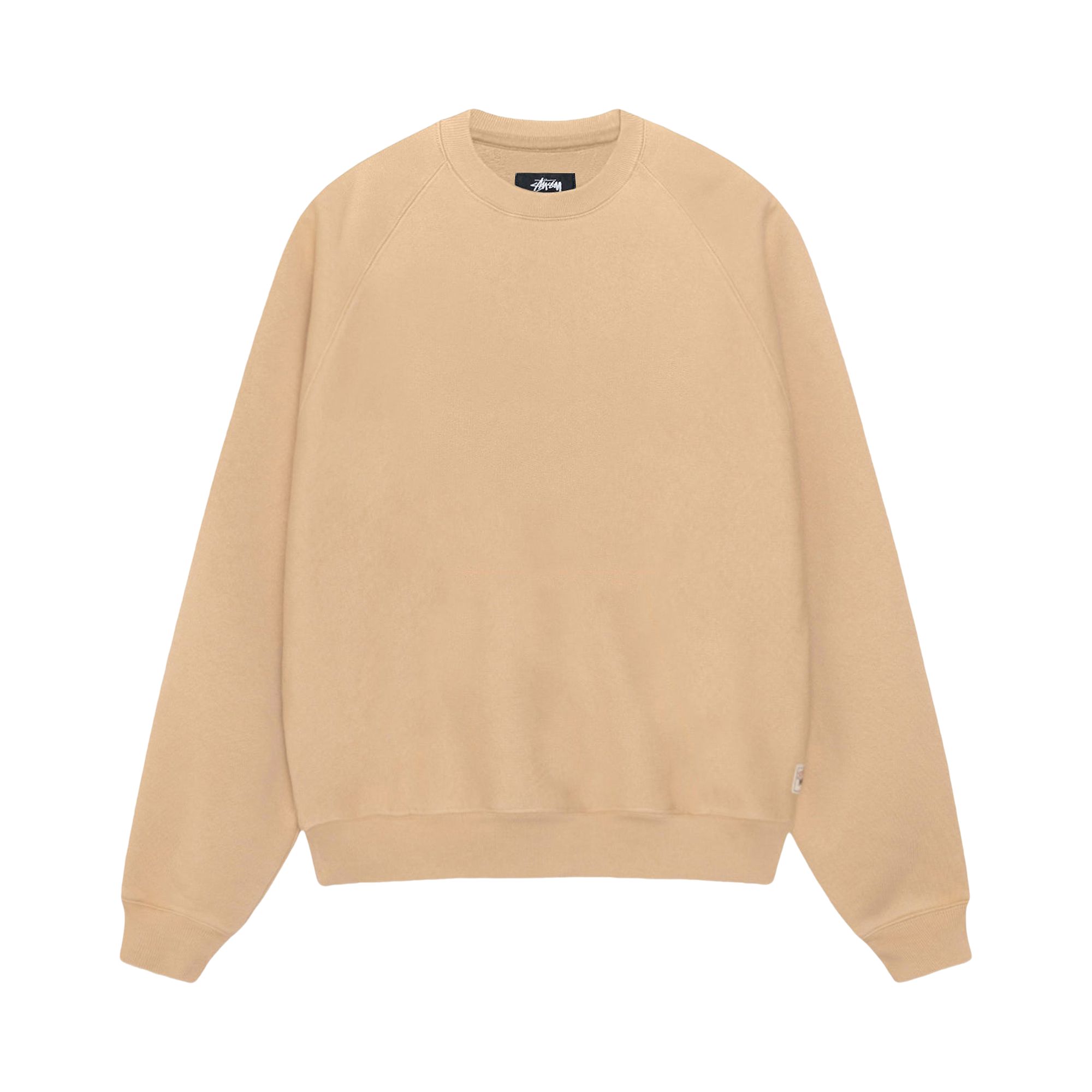 Pre-owned Stussy Relaxed Crew 'khaki' | Tan | Men's Size S In Brown