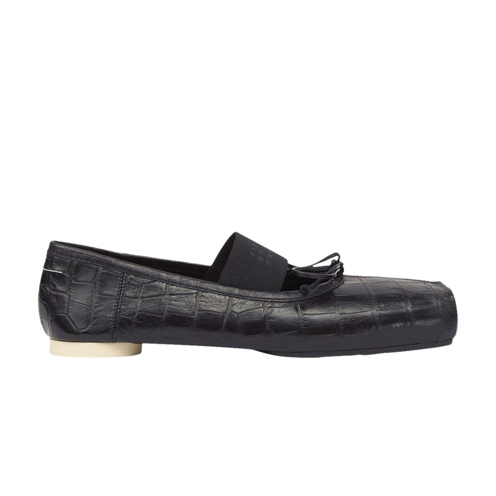 Pre-owned Maison Margiela Mm6 Wmns Anatomic Ballerinas 'black Croc' | Women's Size 37
